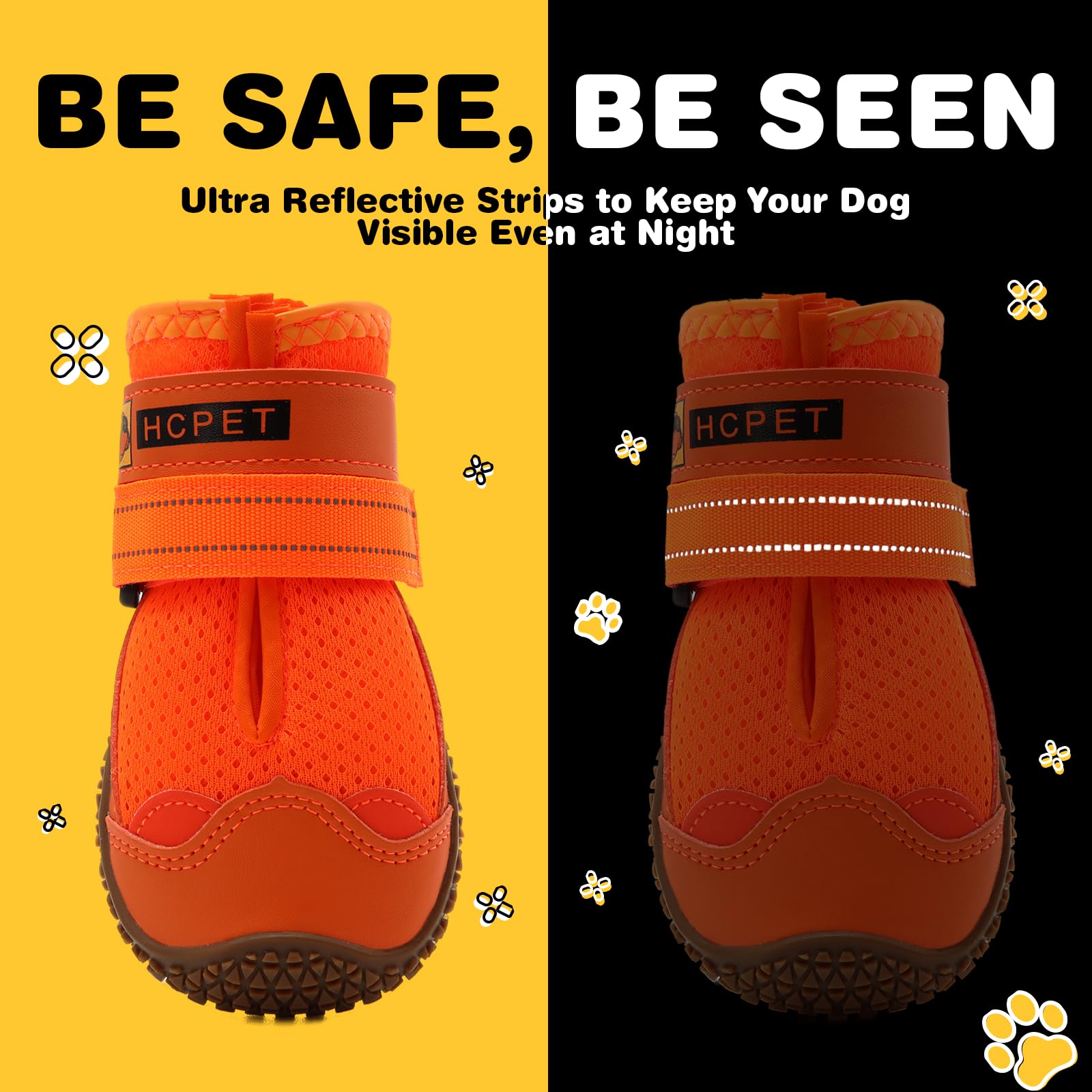 Hcpet Dog Shoes For Large Dogs, Breathable Dog Booties For Small Medium Dogs, Anti-Slip Dog Boots & Paw Protectors For Hot Pavem