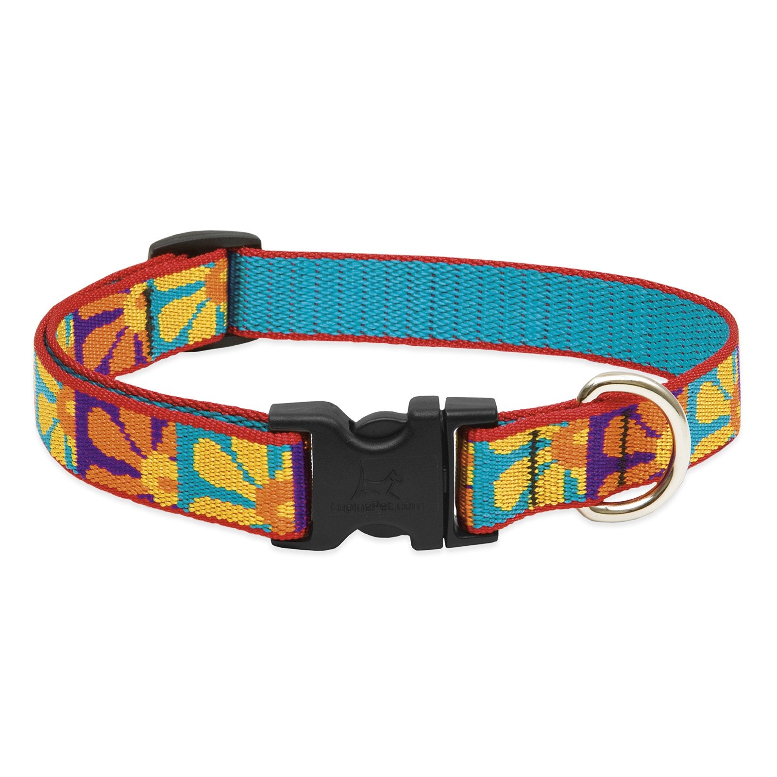 Lupinepet Originals 3/4'' Crazy Daisy 15-25'' Adjustable Collar For Large Dogs