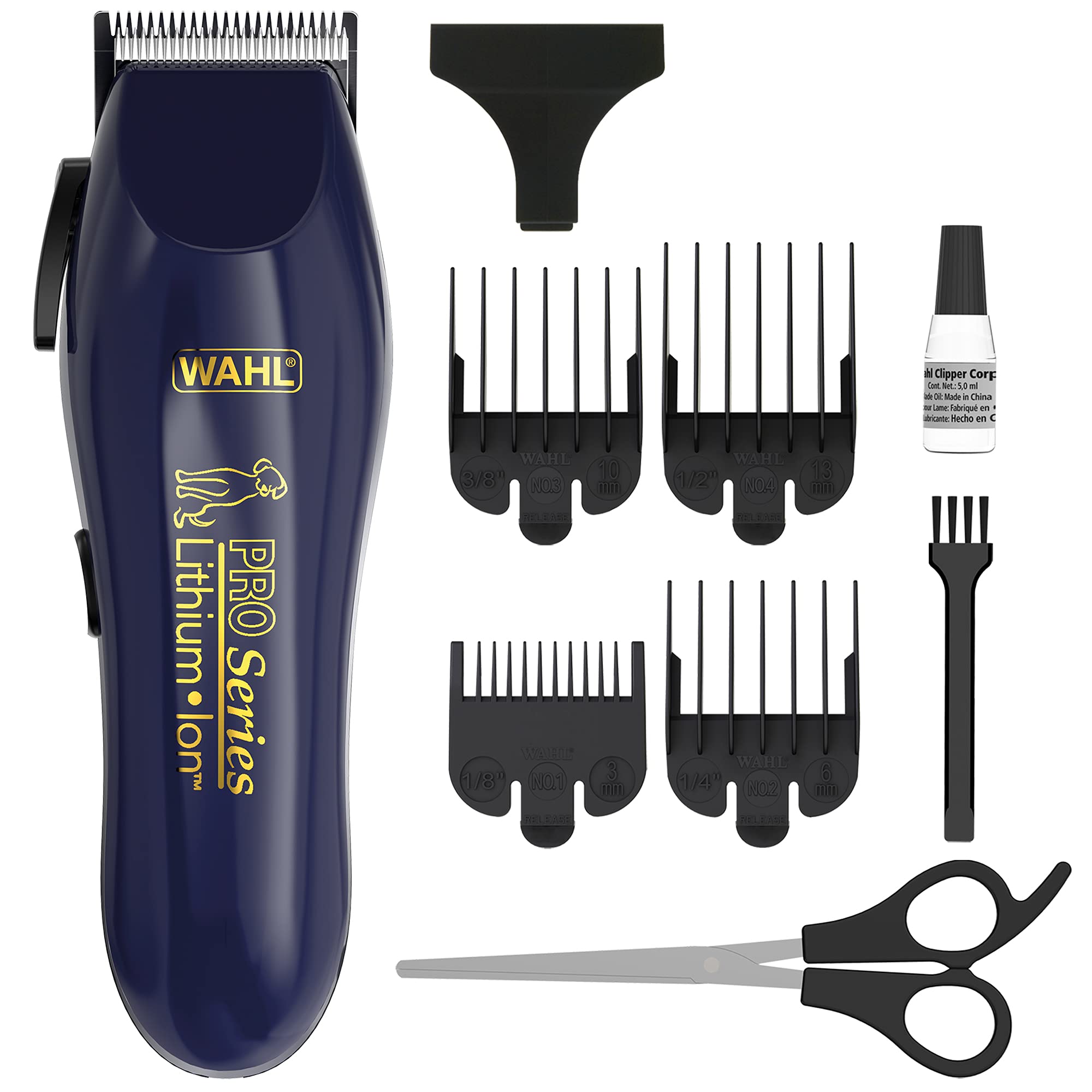 Wahl Dog Clippers, Pro Series Lithium Dog Grooming Kit, for Wiry, Smooth, Long, Silky and Short Coats, Low Noise Cordless Pet Cl
