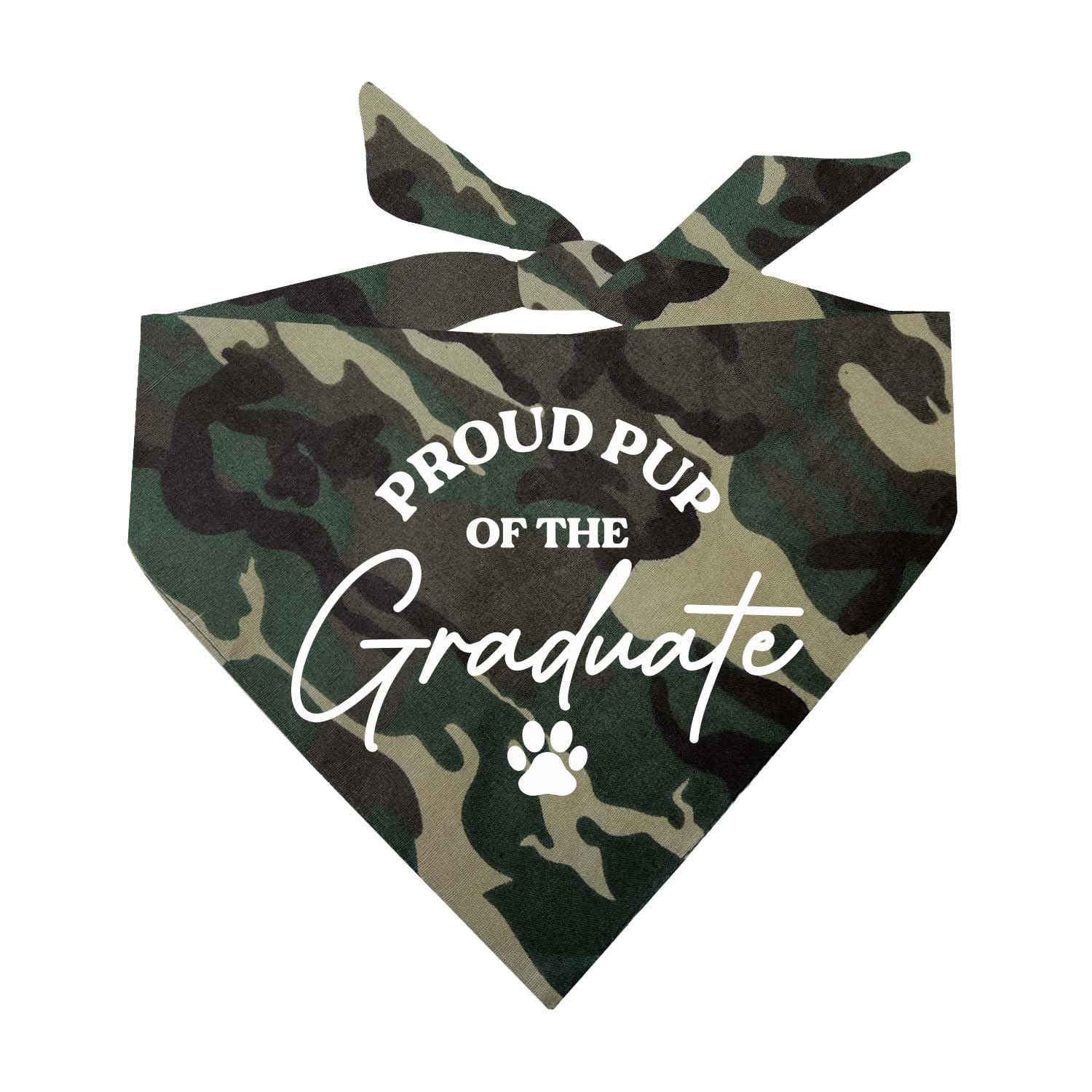 Proud Pup Of The Graduate Dog Bandana | 100% Cotton Triangle | Made In Usa | Graduation Prop | Class Of 2025 2026 2027 2028 |Cam