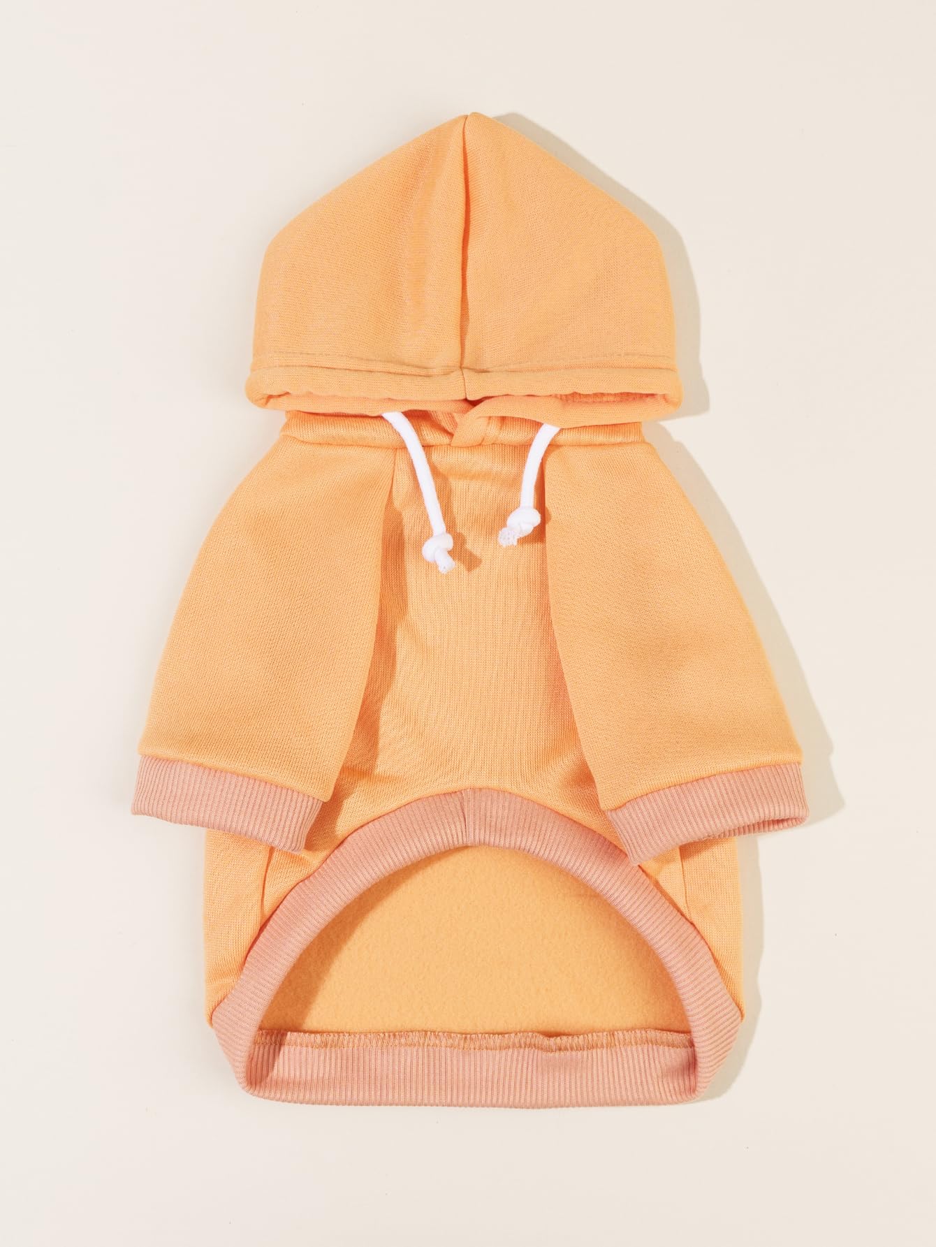 Qwinee Basic Dog Hoodie, Dog Warm Jacket, Cat Apparel, Dog Shirt, Dog Clothes For Puppy Kitten Small Medium Dogs Cats Orange Xxs