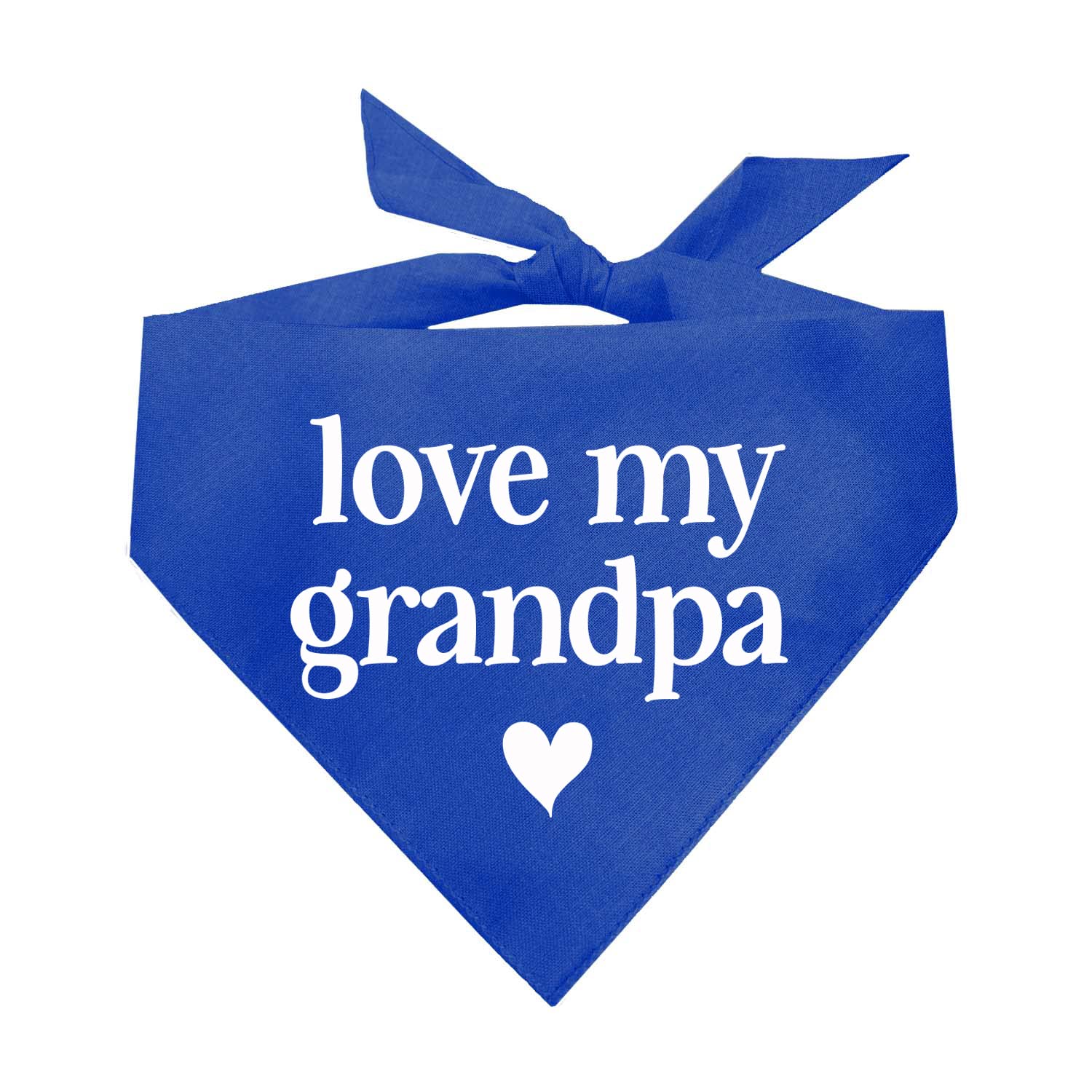 Love My Grandpa Father'S Day, Valentine'S Day Dog Bandana (426 Royal, One Size)