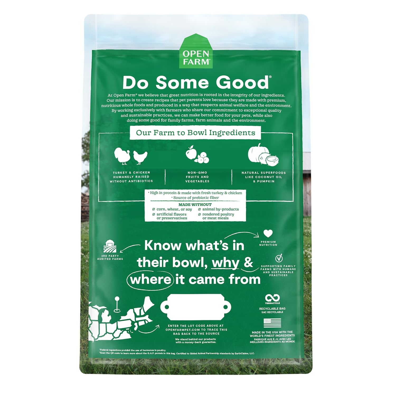 Open Farm Homestead Turkey & Chicken Grain-Free Dry Cat Food, Wild-Caught Fish Recipe with Non-GMO Superfoods and No Artificial