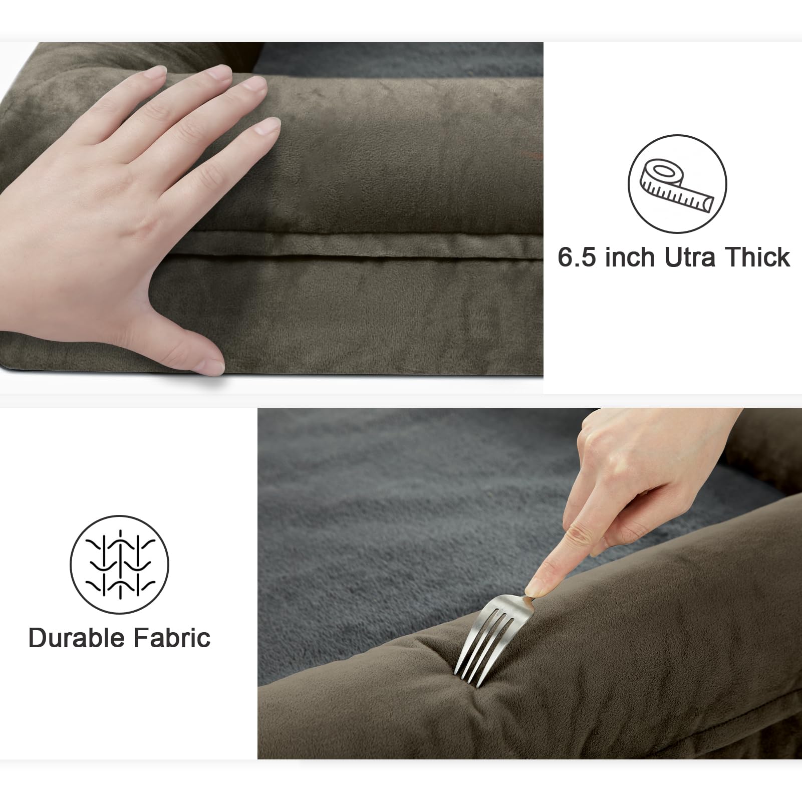 Yiruka Xl Dog Bed, Orthopedic Gel Memory Foam Dog Bed, Washable Dog Bed With Removable Cover, Waterproof Non-Slip Bottom Big Dog Couch Bed