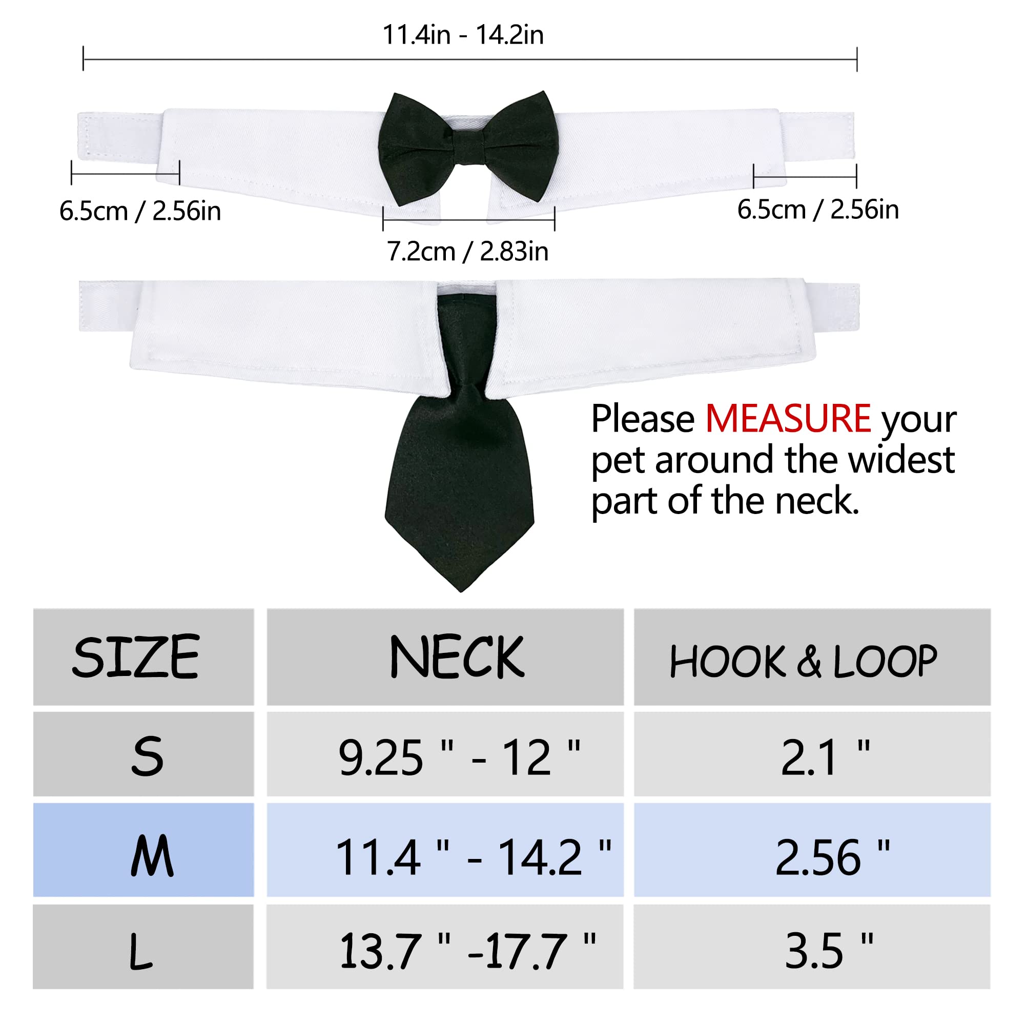 Casidoxi Cat Dog Tuxedo Collar, Dog Bow Tie Collars, Dog Bowtie Dog Cat Birthday Easter Tux Wedding Collar For Dog Cat Puppy…