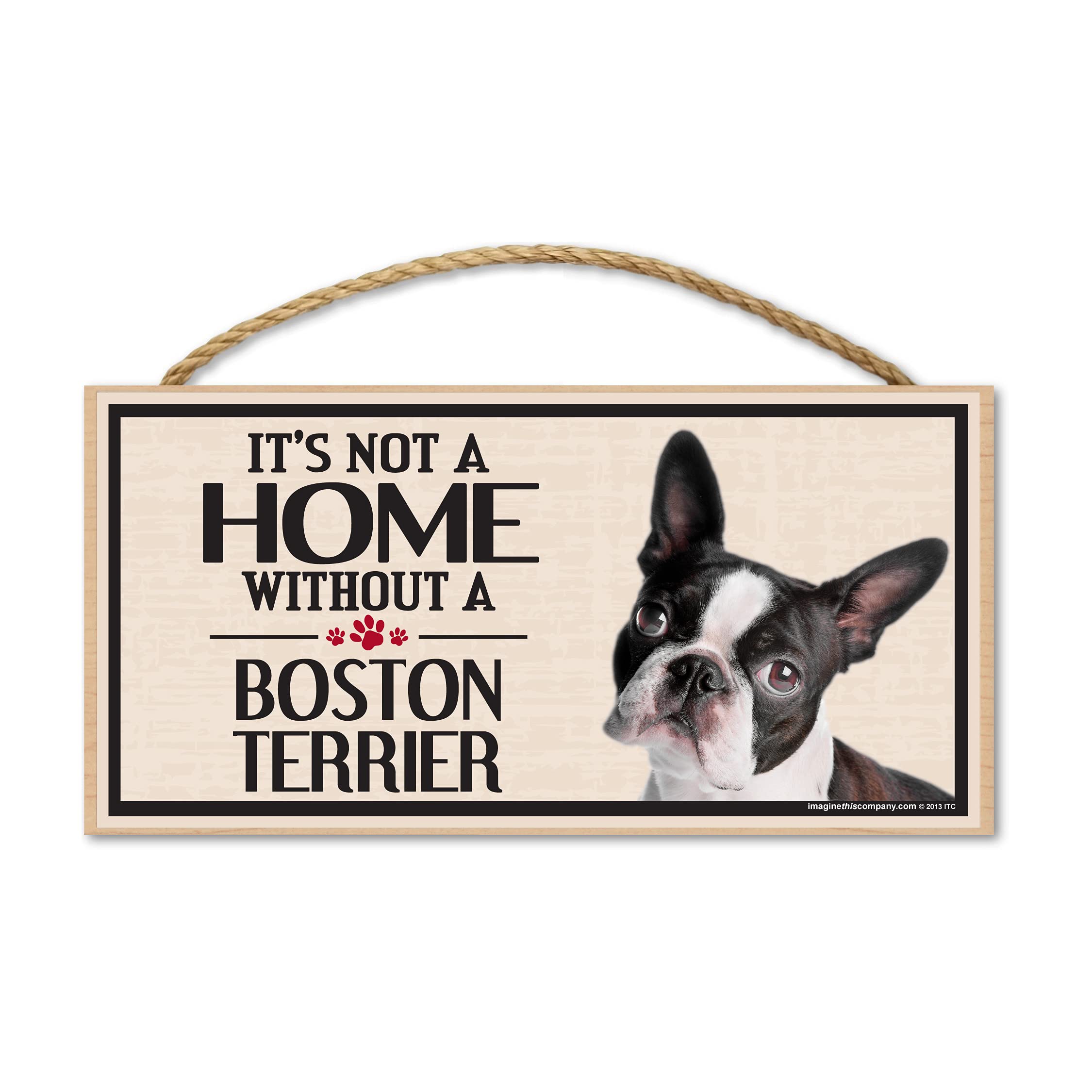 Imagine This Wood Sign For Boston Terrier Dog Breeds