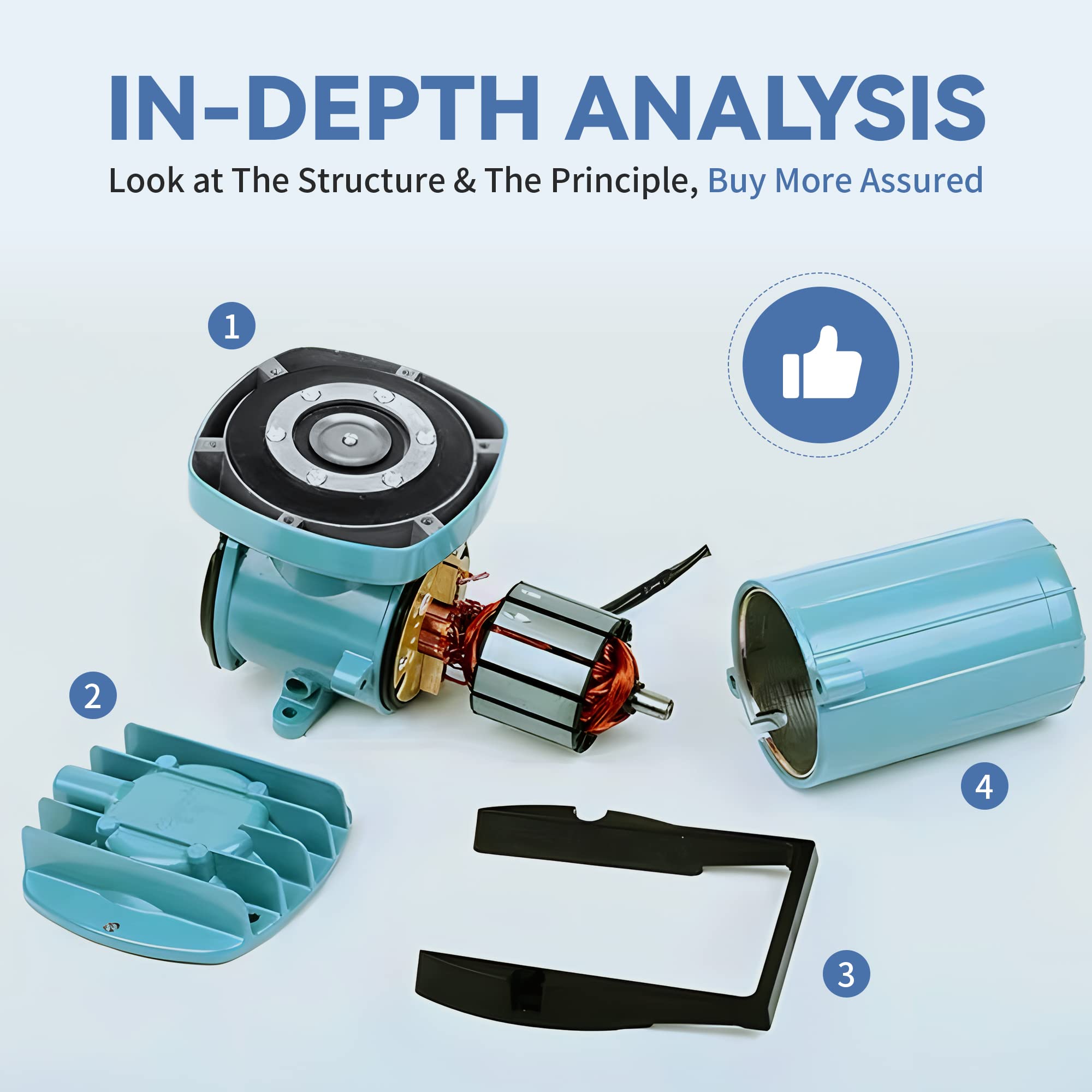 Poafamx Air Pump 18-130W 30-140L/min Oxygen Pump for Aquarium Fish Pond Battery Powered Portable AIR Aerator for Transporting Ou