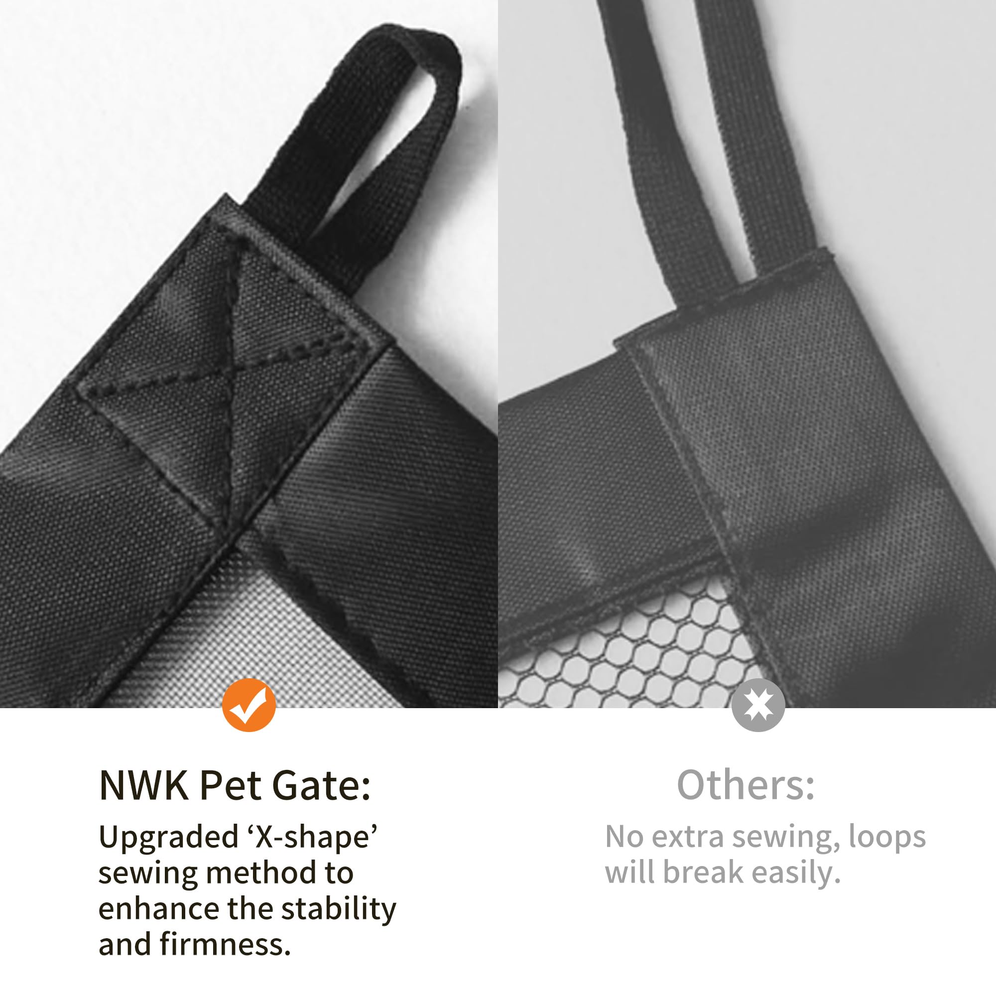 NWK Magic Dog Gate for Stairs Pet Gate for The House Providing a Safe Enclosure for Pets to Play and Rest, 6 Hooks Design (2, 43