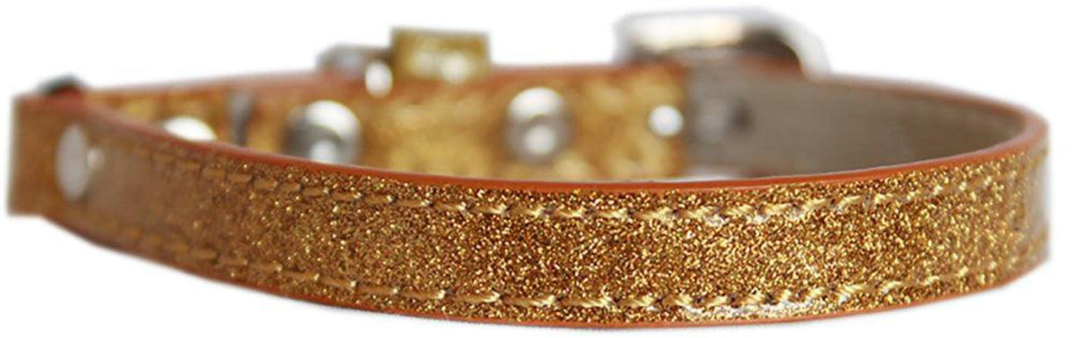 Mirage Pet Products Ice Cream Plain Cat safety collar Gold Size 12