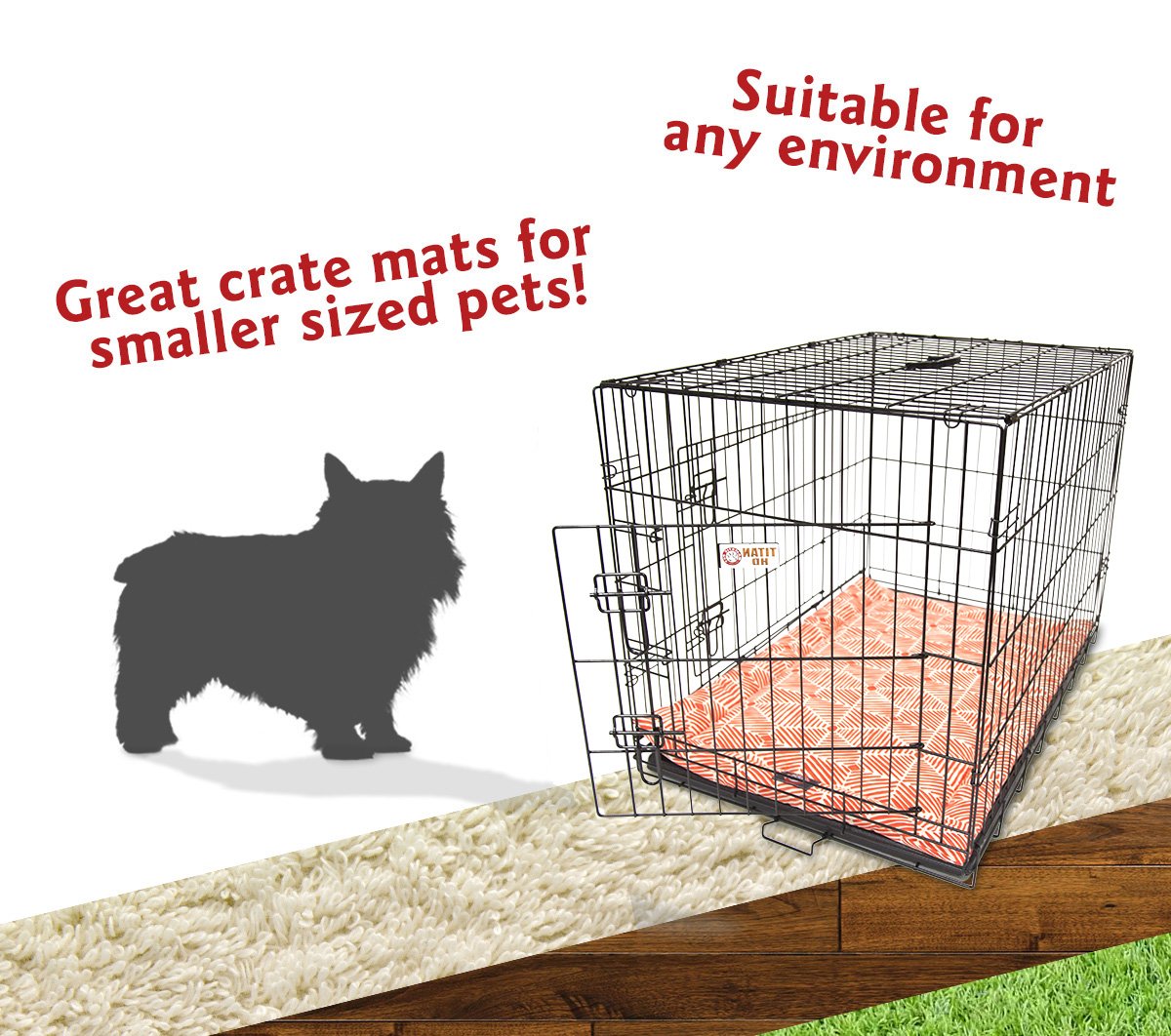 24' Charlie Salmon Orange Crate Dog Bed Mat By Majestic Pet Products