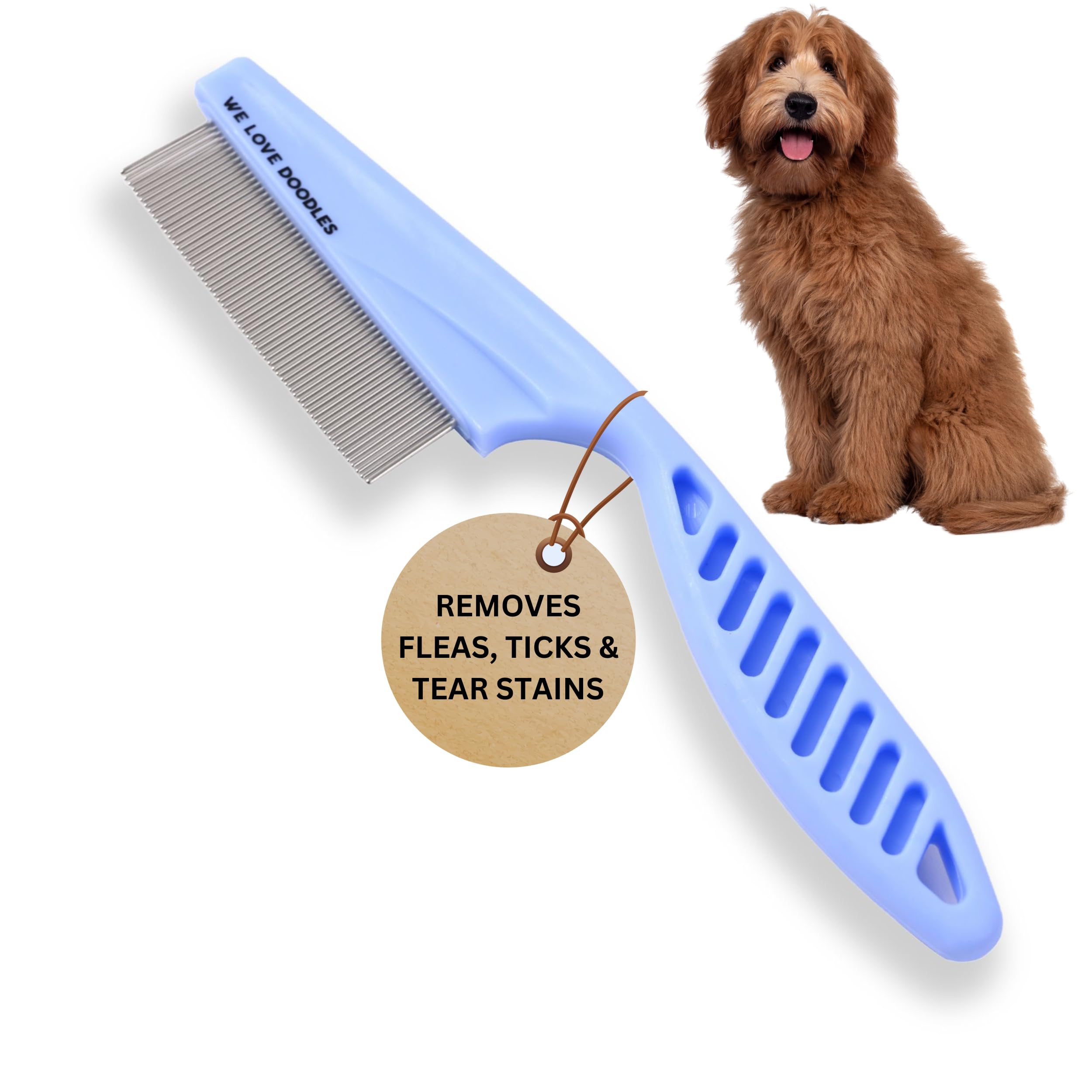 Dog Face Comb, Flea Comb For Dogs, Fine Tooth Tear Stain Remover Metal Comb, Removes Crust, Mucus, And Stains, Face Brush For Po