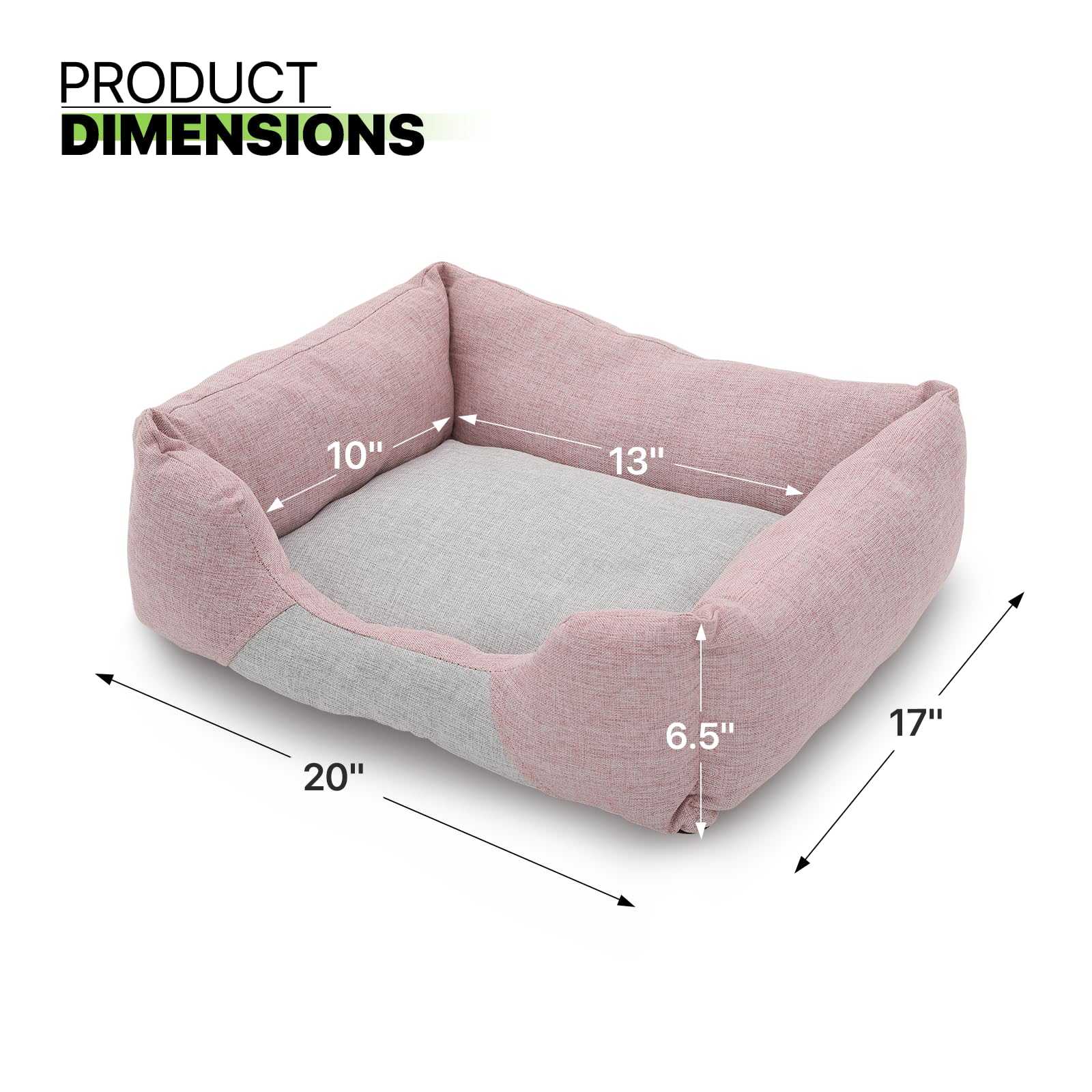 Magshion Calming Dog Beds For Small Dogs & Cats, Comfy Pet Sofa Bed, Machine Washable & Non-Slip Bottom Pet Couch, Durable Scrat