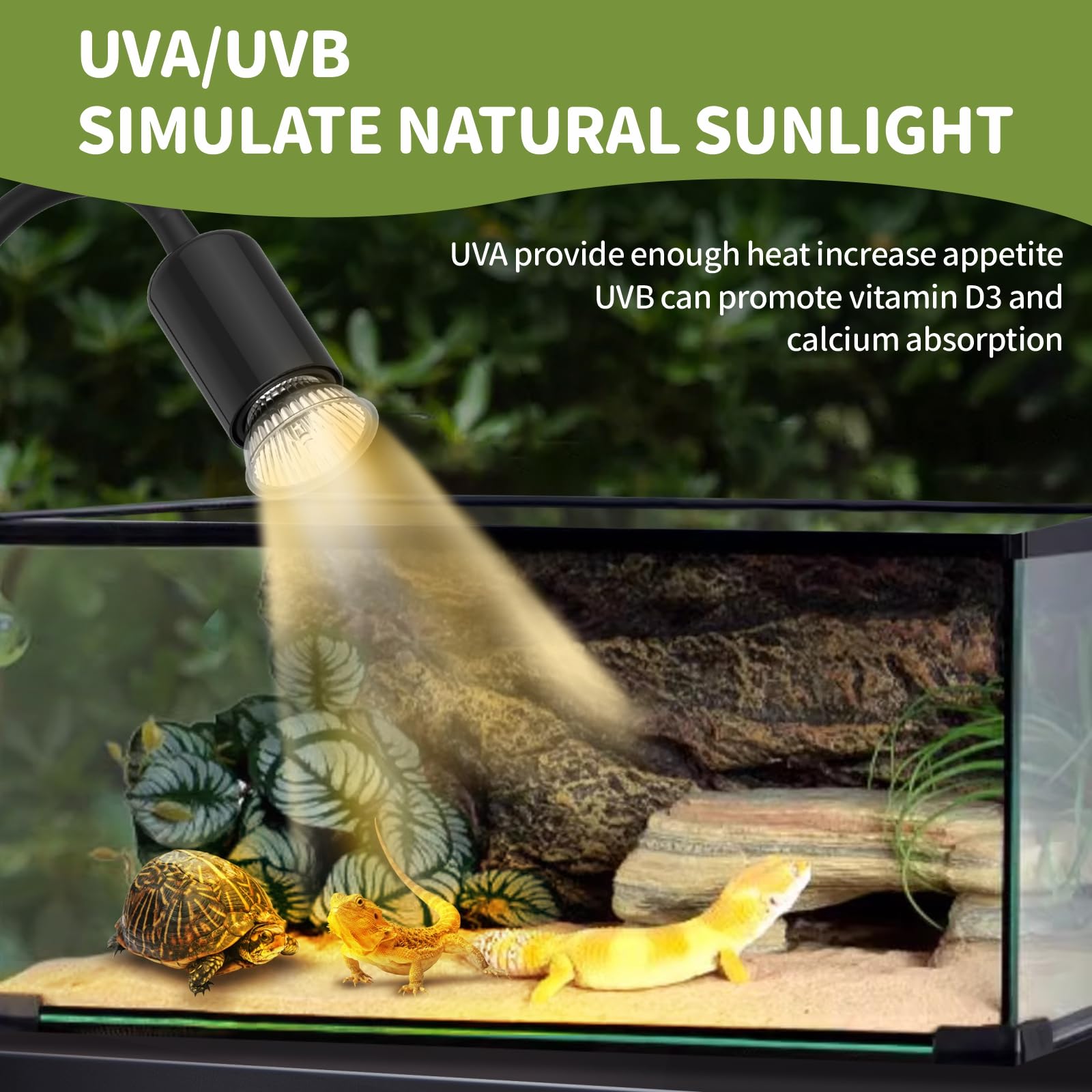 Gozilla 4 Pcs 50W Reptile Heat Lamp, E27 Uva Uvb Reptile Light Bulb, Heat Light Bulb For Tortoise, Bearded Dragon, Snakes.