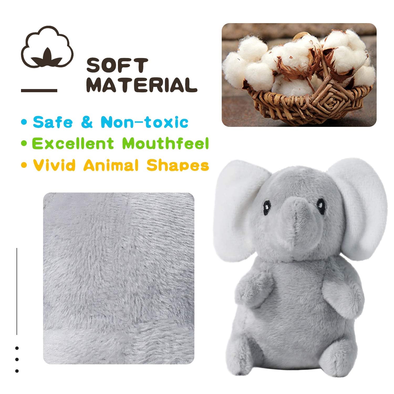 LEGEND SANDY Squeaky Dog Toys for Puppy Small Medium Dogs, Stuffed Samll Dog Toys Bulk with Plush Pet Doggie Toy Set, Cute Safe