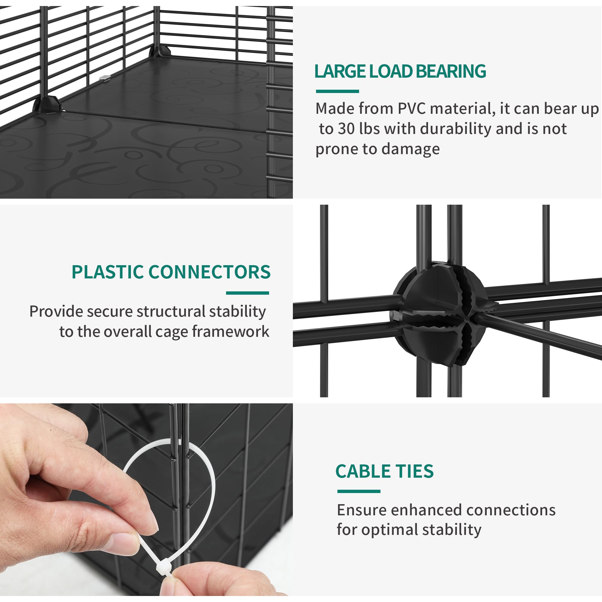 Yitahome Indoor Cat Playpen, Metal Cat Cage With Extra-Large Hammock For 1-2 Cats, Chinchillas, Ferrets, Rabbits, And Small Anim