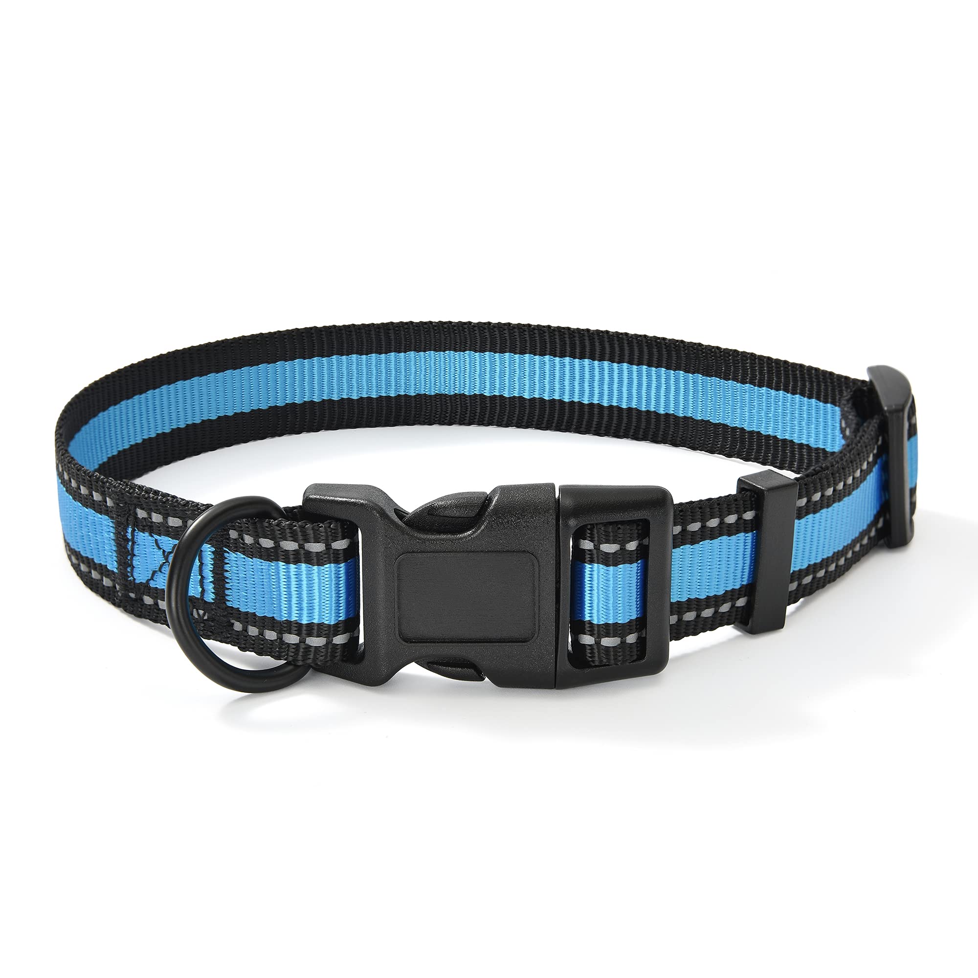 Mile High Life Dog Collar | Nylon Reflective Dog Collars | Light Weight Puppy Collars | Blue Dog Collars For Small Dogs (Blue, X