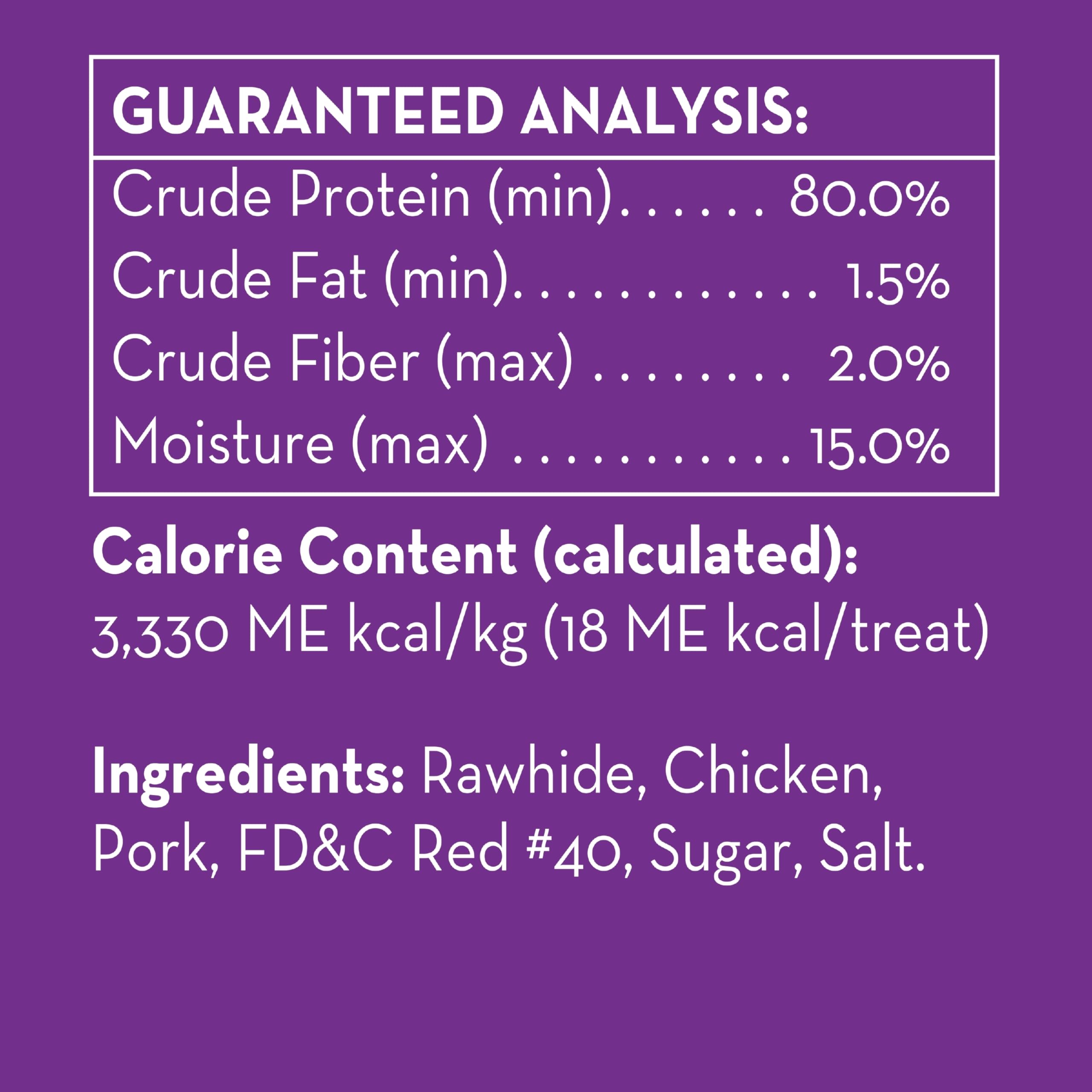 Dingo Twist Sticks Rawhide Chews, Made With Real Chicken, 50 Count