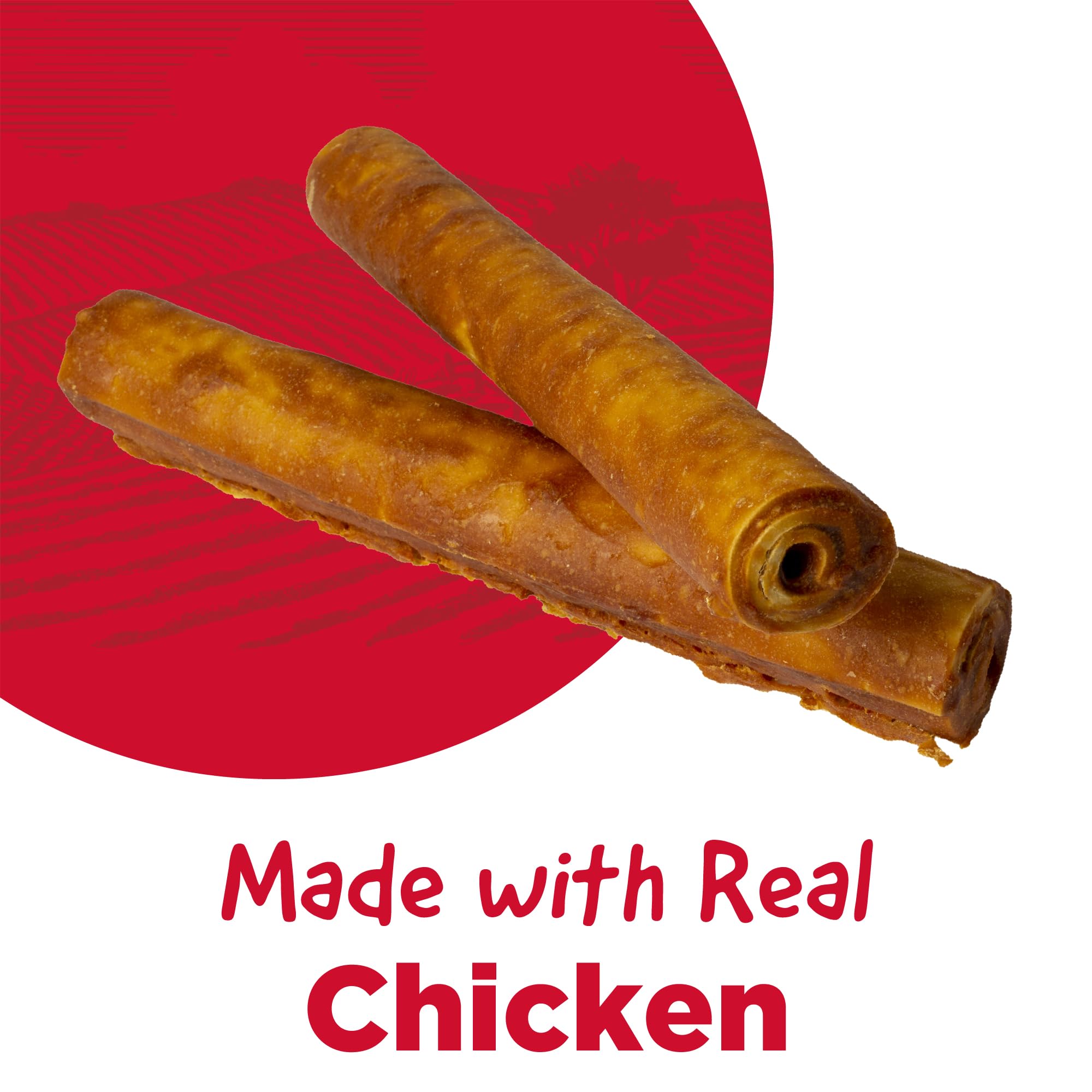 Country Kitchen Rawhide Free Dog Chews, Made with Real Chicken, for Large Sized Dogs, 2 Count