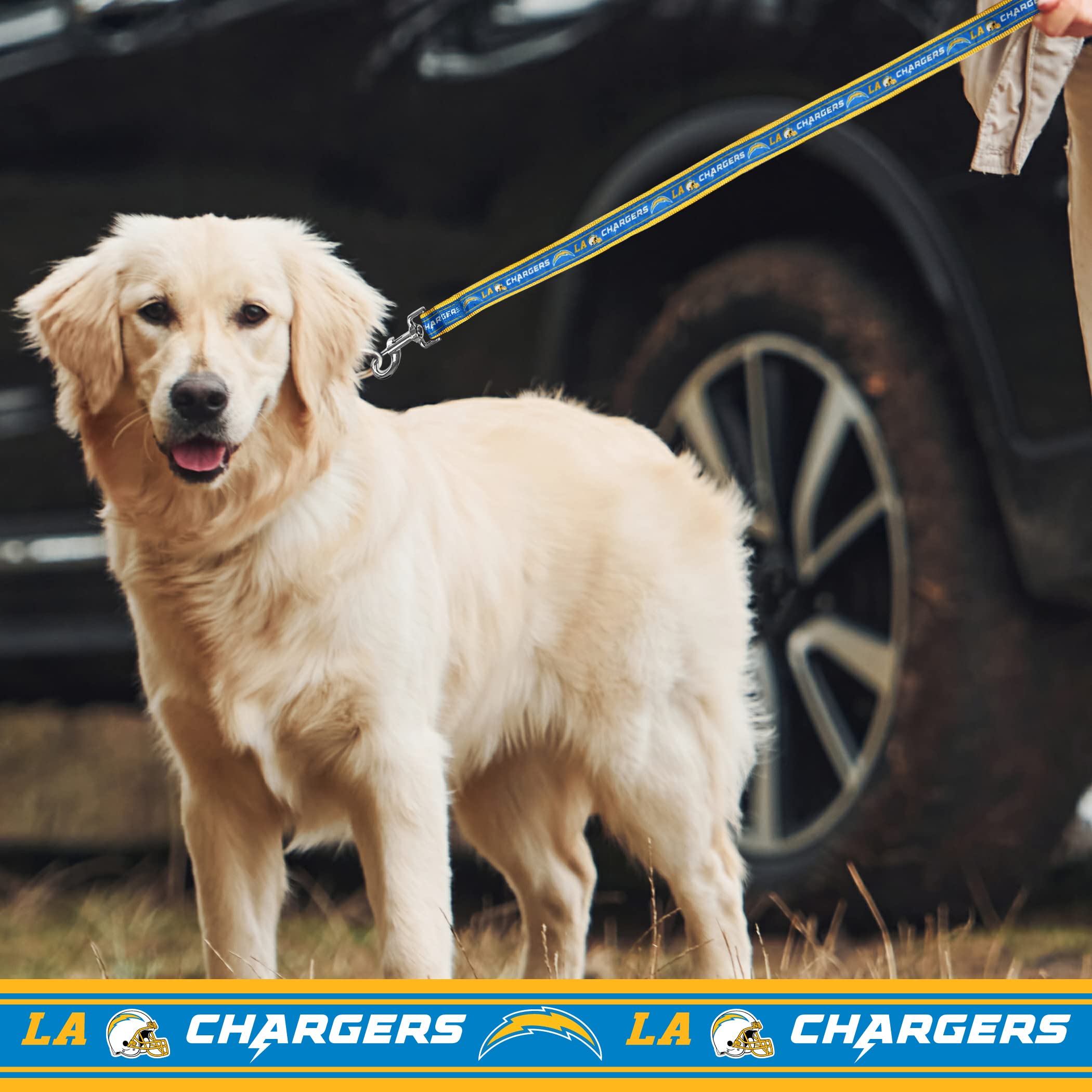 Nfl Pet Leash Los Angeles Chargers Dog Leash, Medium Football Team Leash For Dogs & Cats. A Shiny & Colorful Cat Leash & Dog Lea