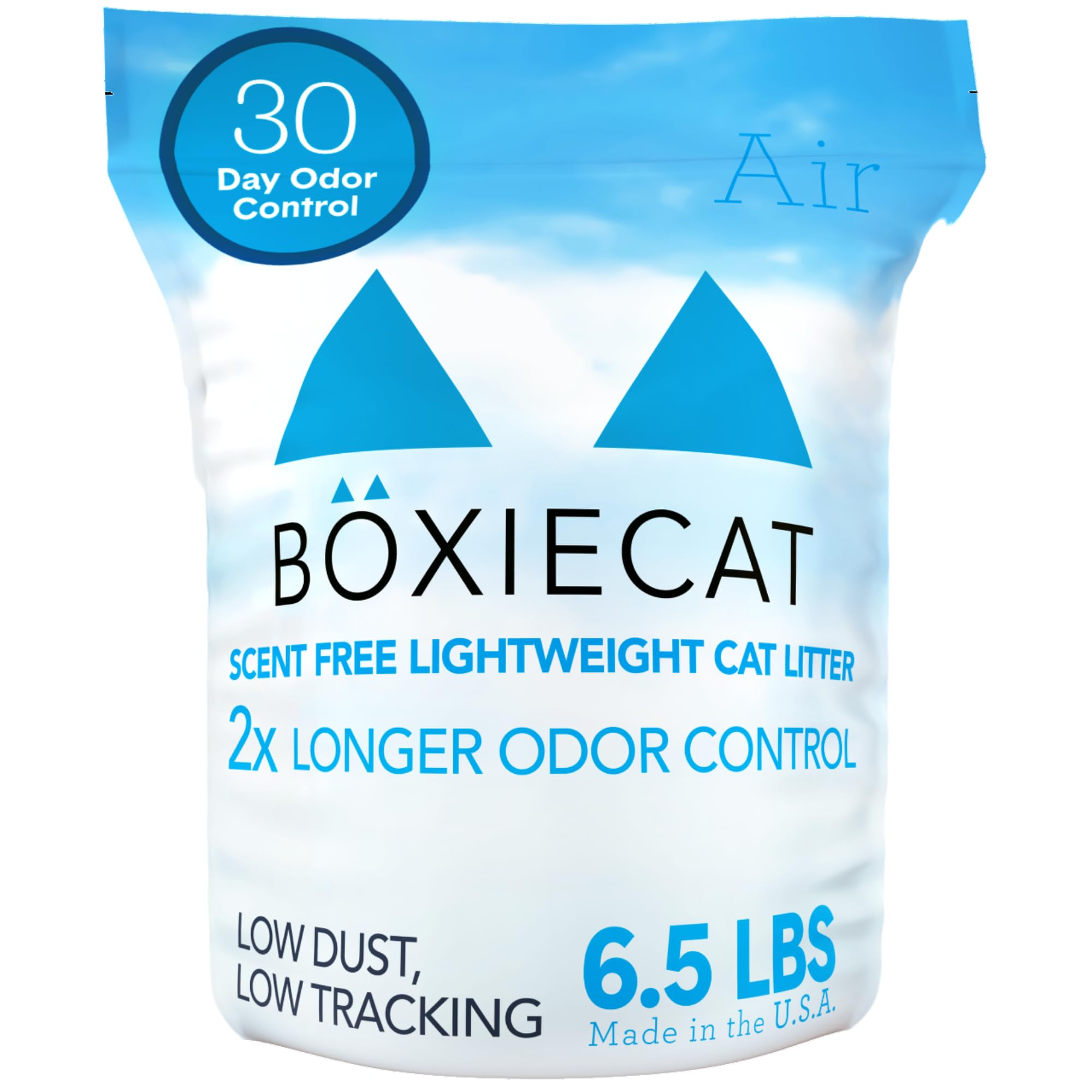 Boxiecat Air Lightweight, Scent Free, Premium Clumping Litter, 6.5 Lb, Model:138