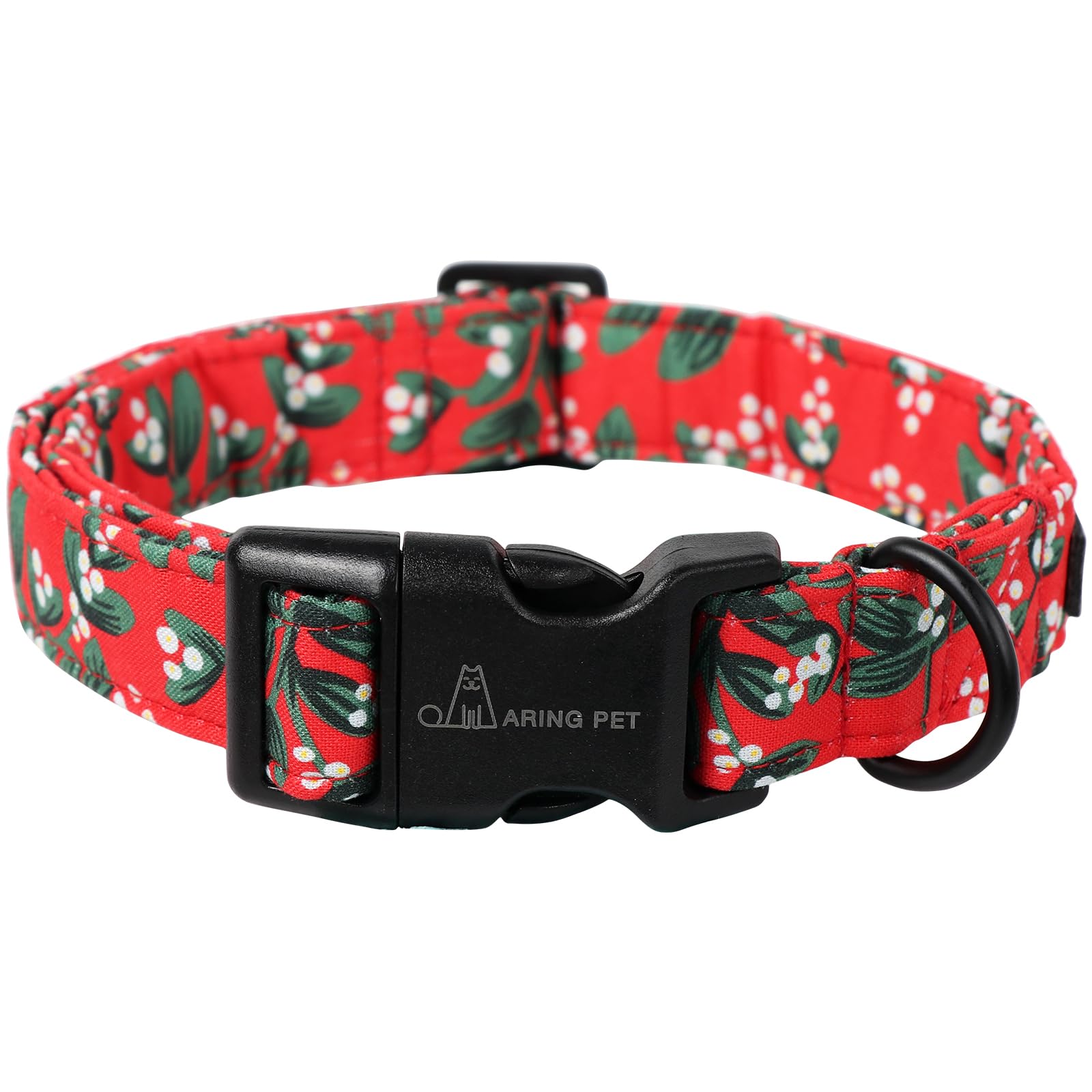 Aring Pet Christmas Dog Collar Cute Red Dog Collar, Adjustable Cotton Christmas Small Dog Collars Puppy Collar For Small Medium Large Dogs
