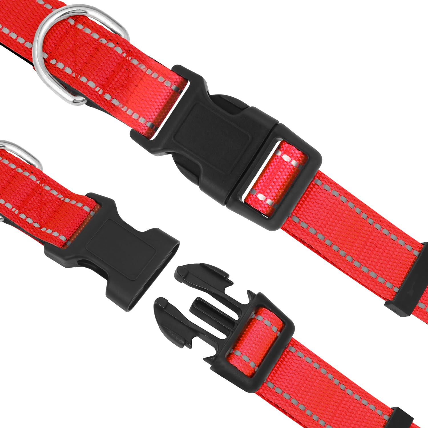 Dog Collars Adjustable For Small Dogs,Heavy Duty Waterproof Dog Collar With Quick Release Buckle,Girl Boy Female Male Reflective