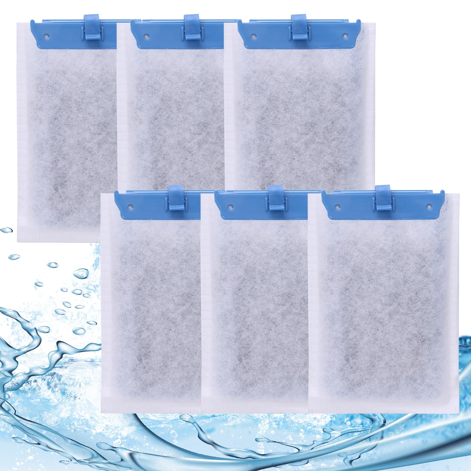 6 Pack Aquarium Filter Cartridges - Compatible With Whisper Power Filters, Medium Bio-Bag Replacement For 10I, Pf10, Iq10 - High