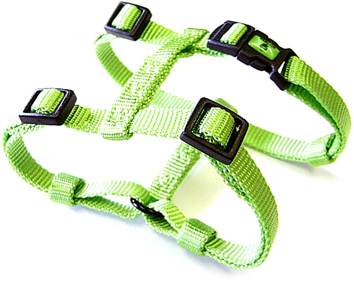 Hamilton Adjustable Comfort Nylon Dog Harness, Lime Green, 1'' x 30-40''