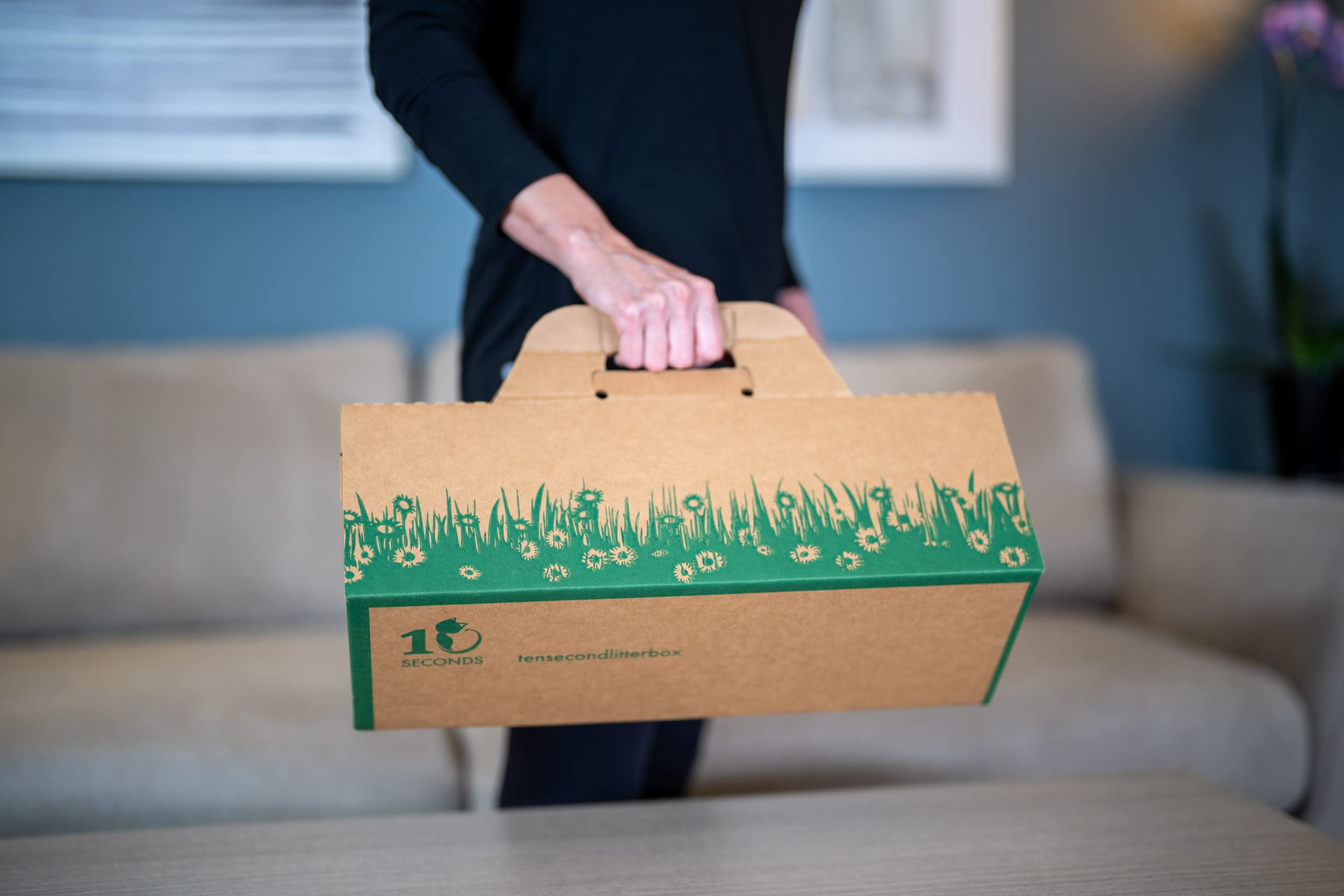 Disposable Ten Second Litter Boxes For Kitty/Cats (10 Count). Biodegradable Solution For Quick And Easy Disposal. Made Of Recyclable Material. (10-Pack)