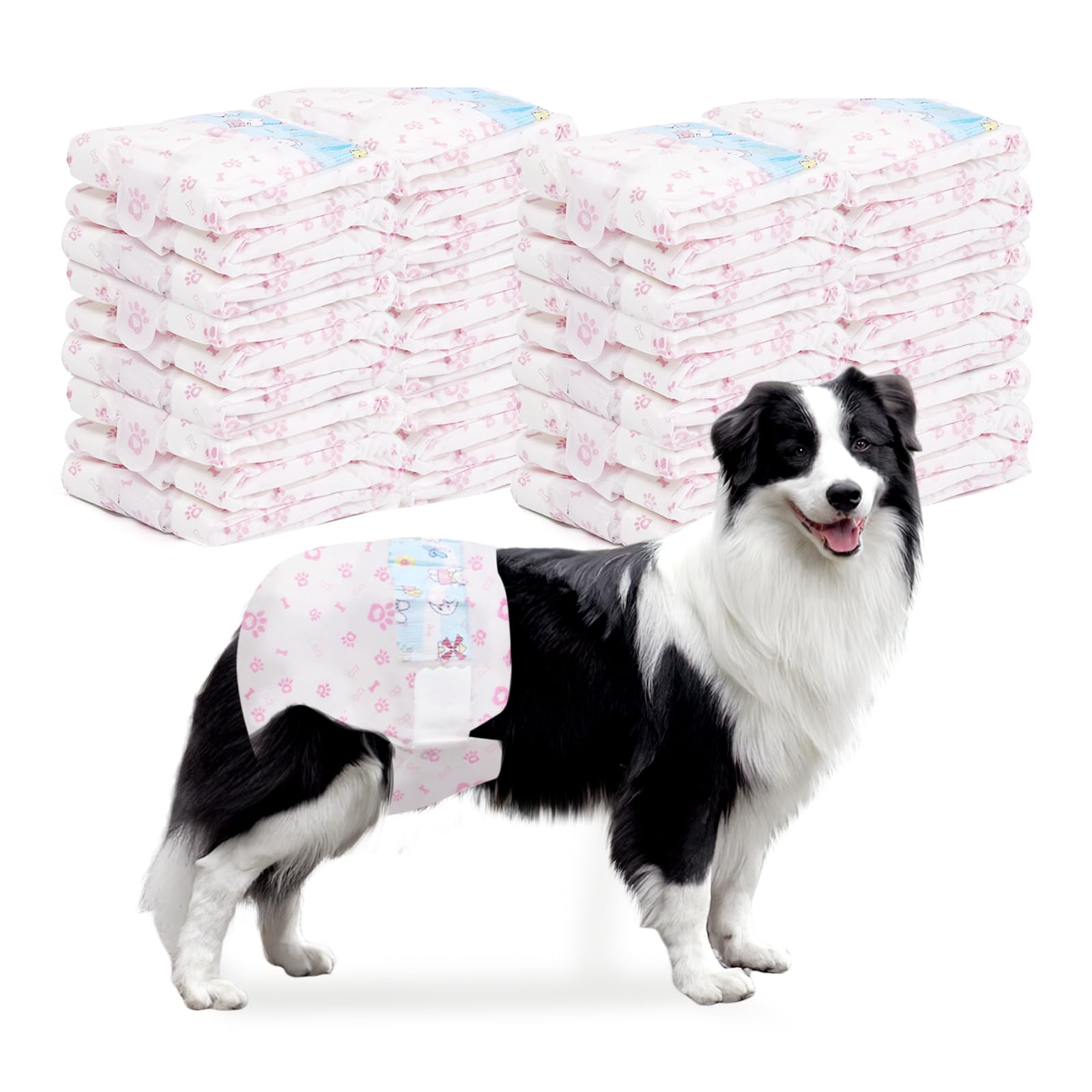 Disposable Dog Diapers Female 90 Count Doggie Diapers For Female Dogs (Waist 16-23.5 In Xl) Super Absorbent Extra Large Dog Pads