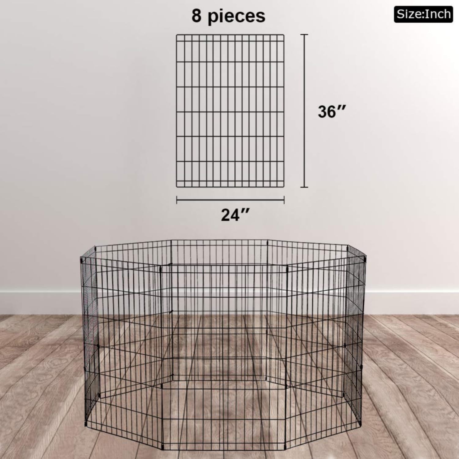 Bestpet 36' Tall Dog Playpen Crate Fence Pet Kennel Play Pen Exercise Cage