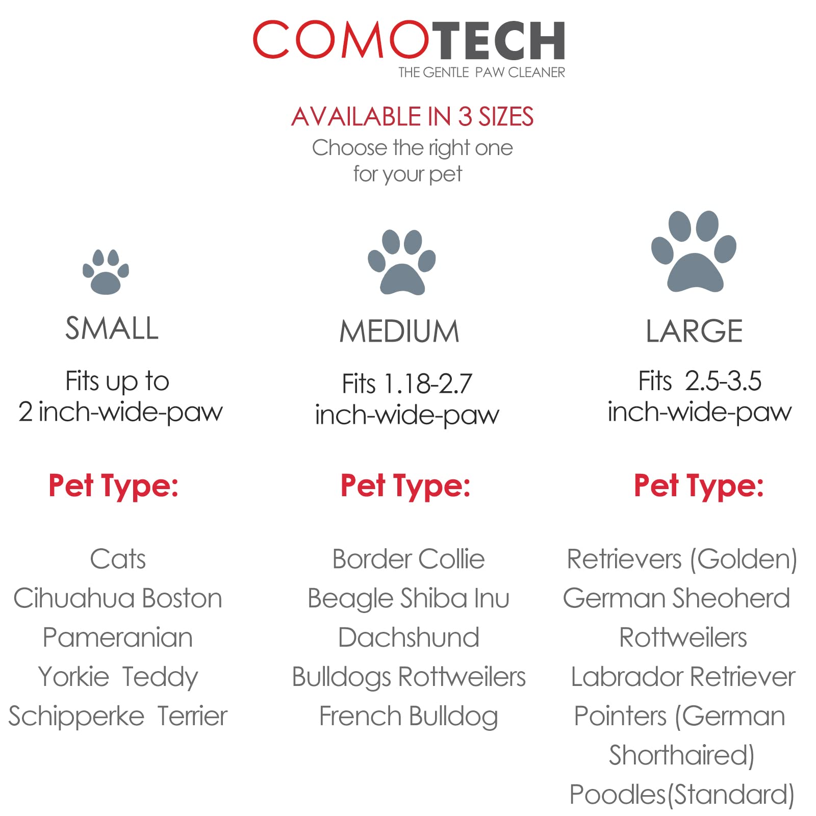 Comotech Dog Paw Cleaner With Bath Brush & Absorbent Towels - Adjustable Ring Handle For Long And Short-Haired Dogs (Large, Blue)