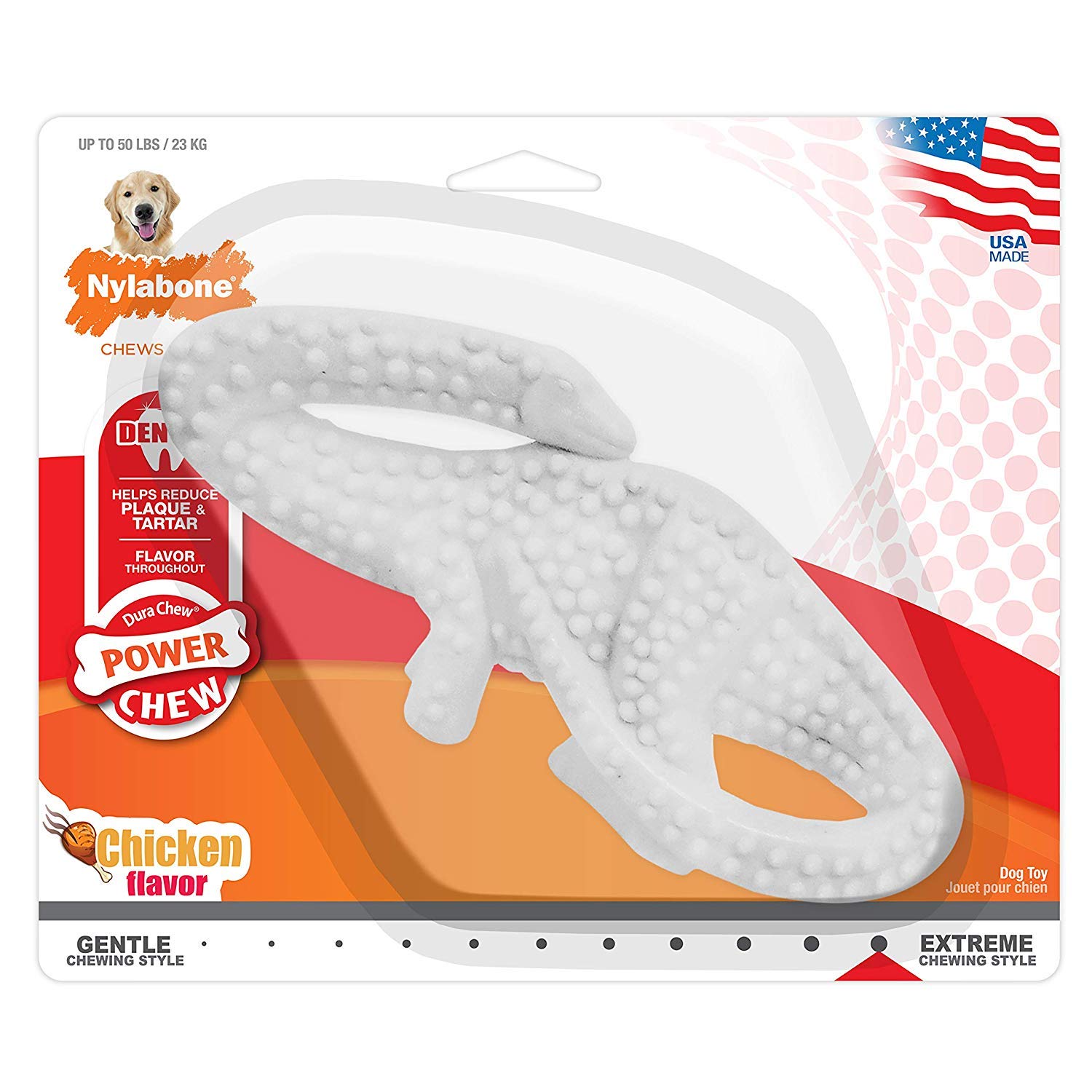 Nylabone Dura Chew Original Flavored Dental Dinosaur Chew Toy, Dinosaur Style Varies