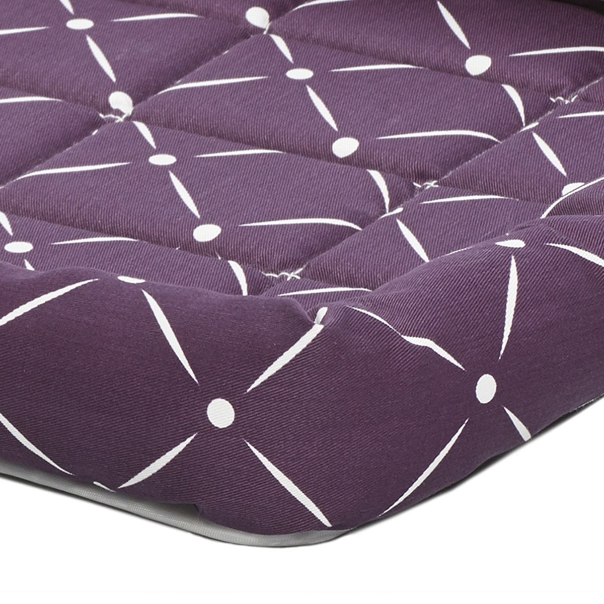 Midwest Homes For Pets 40224-Pld Quiet Time Couture Ashton Bolster Pet Bed, Medium Dog/24, Plum