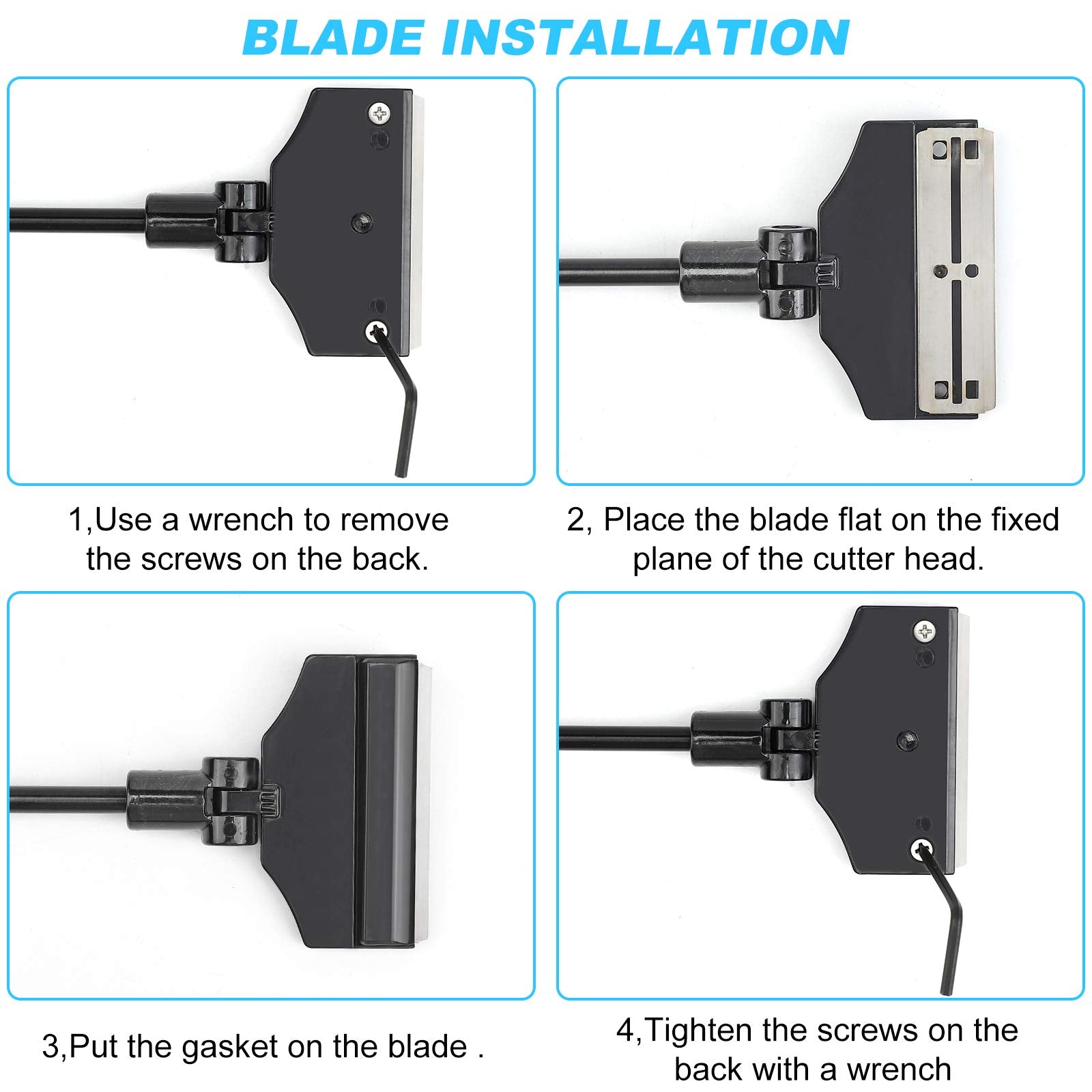 Pronetcus Aquarium Algae Scraper,Aquarium Glass Cleaner,Fish Tank Cleaner, Aquarium Scraper With 10 Blades.