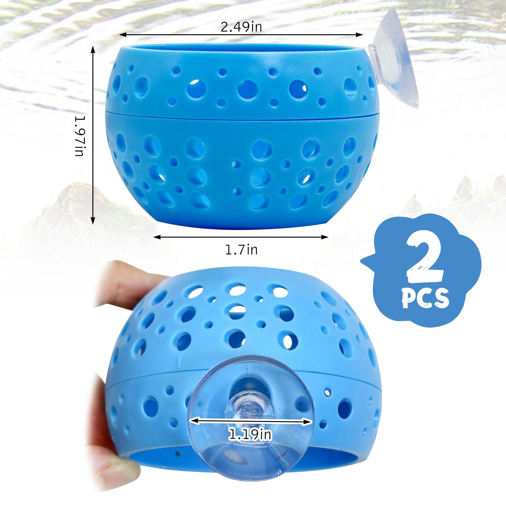 Fhiny Betta Tunnel, 2 PCS Aquarium Fish Hideout with Suction Cup Tank Tunnel Shrimp Cave Aquarium Ornament Fish Tank Accessories