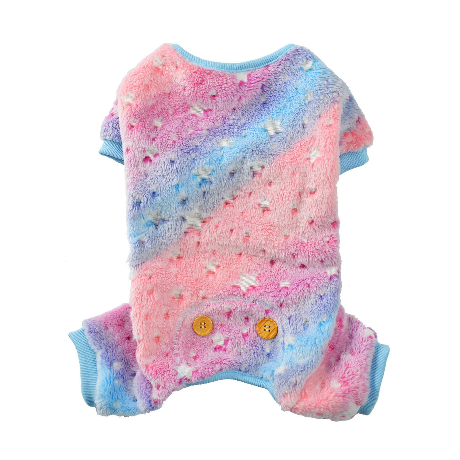 Maigllra Plush Dog Pajamas Glow In The Dark Dog Jumpsuit 4 Legged Onesie For Small Medium Large Dog, Pink Star S