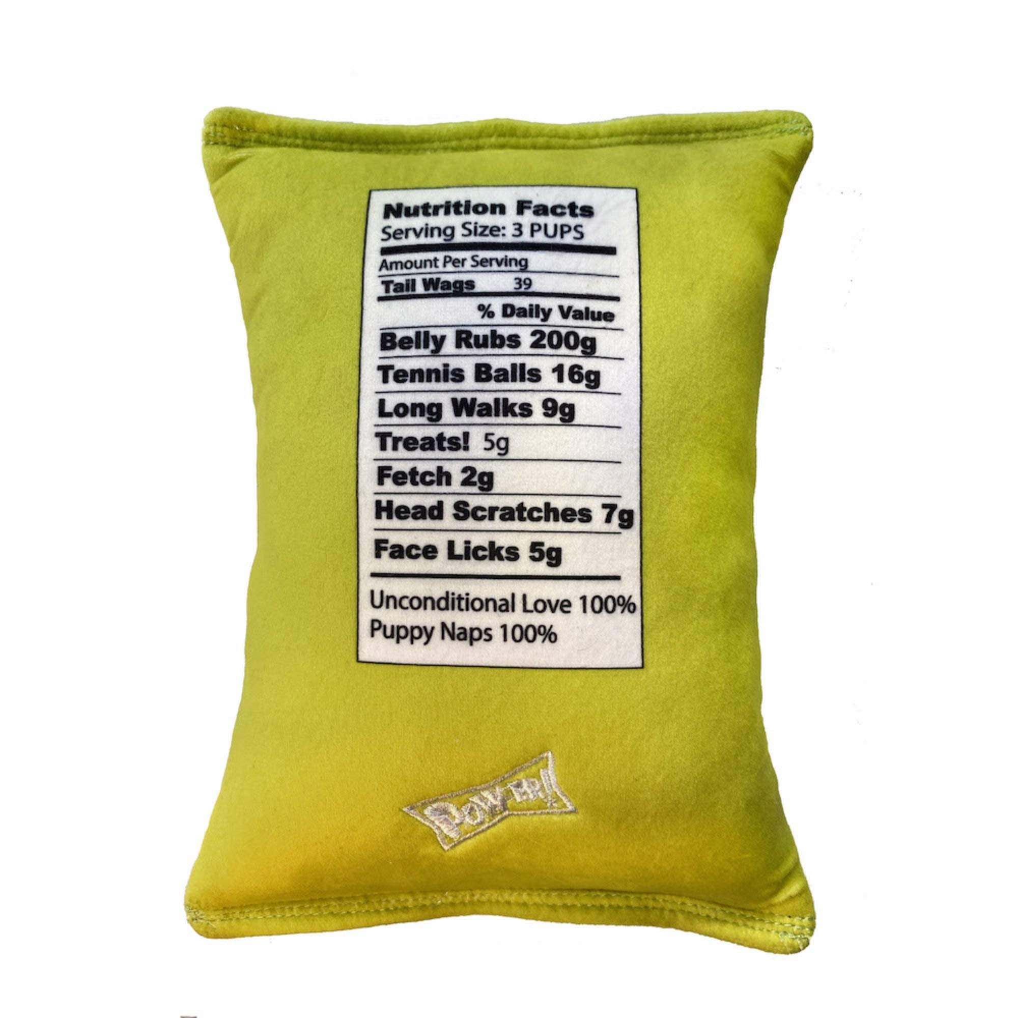 Huxley & Kent For Dogs - Skinny Pup (Large) - Power Plush Funny Dog Toy With Squeaker - H&K Squeaky