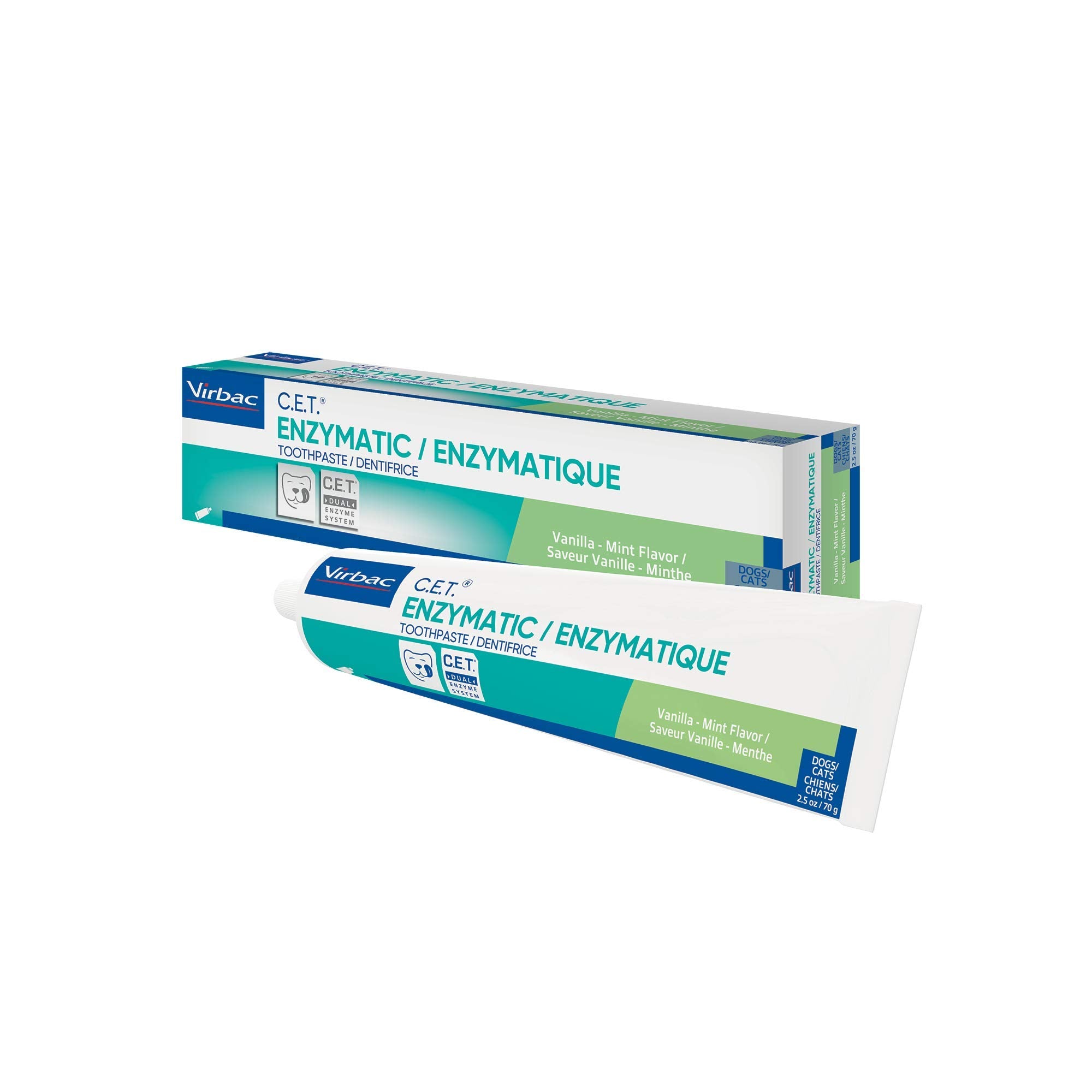 Virbac C.E.T. Enzymatic Toothpaste Eliminates Bad Breath by Removing Plaque and Tartar Buildup Best Pet Dental Care Toothpaste V