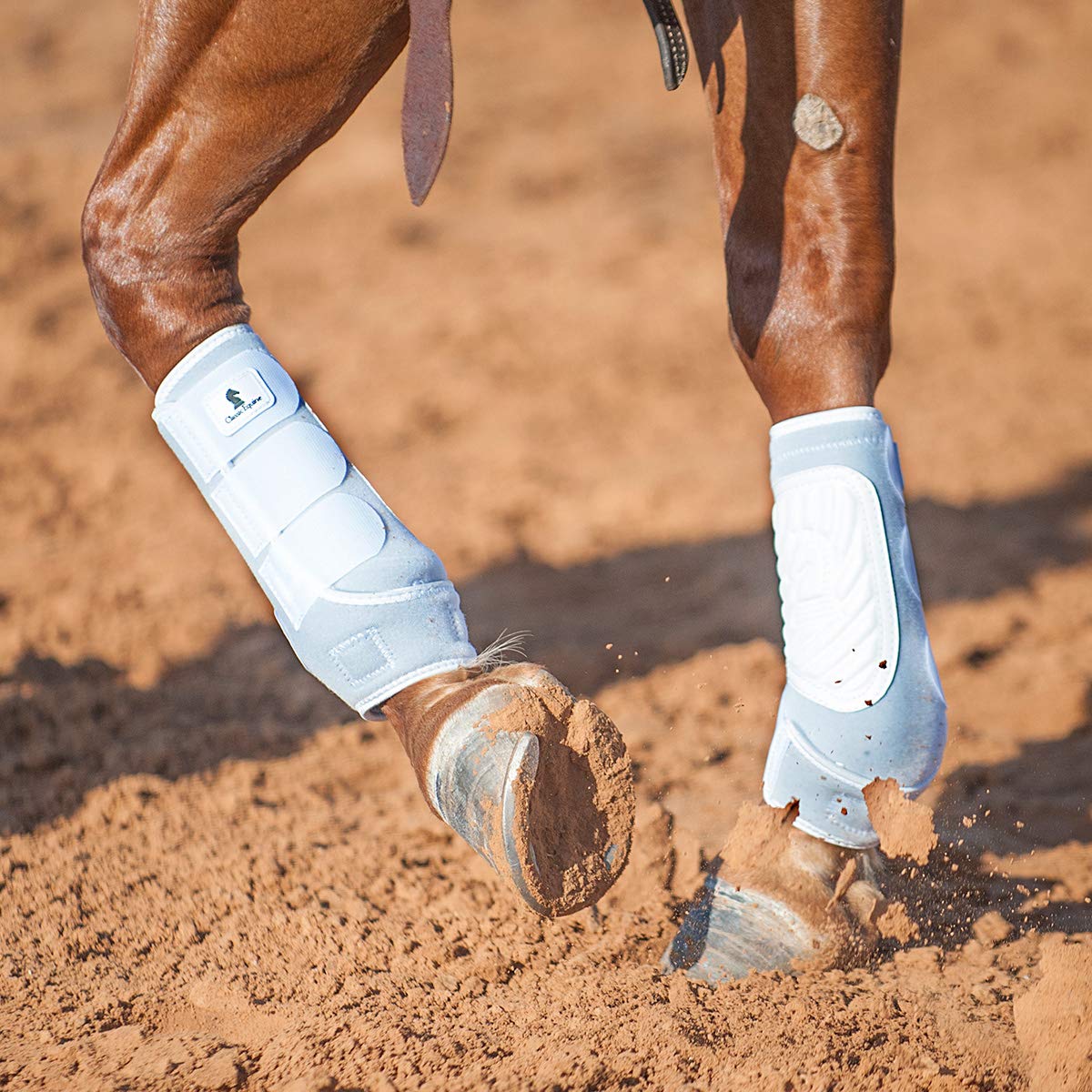 Classic Equine Classicfit Sling Boots, Front (White, Small)