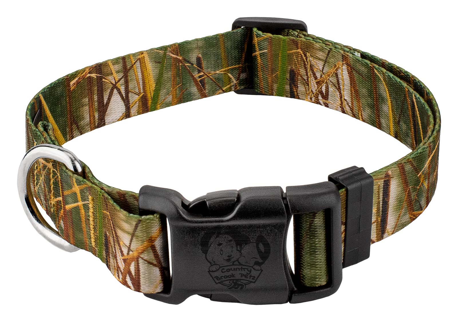 Country Brook Petz - Deluxe Waterfowl Camo Dog Collar - Made In The U.S.A. - Camouflage Collection With 16 Rugged Designs (1/2 I