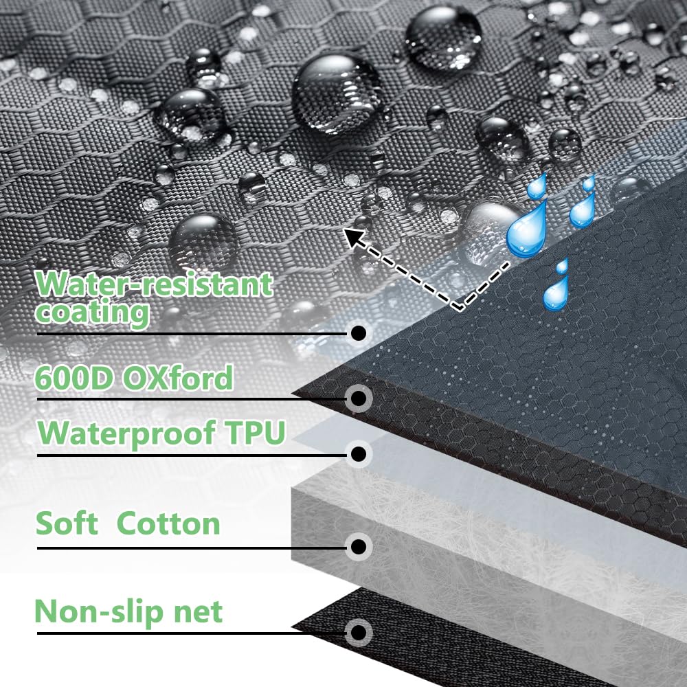 Vailge 100% Waterproof Convertible Dog Car Seat Covers, Waterproof Dog Seat Cover With Mesh Window, Heavy Duty Seat Cover For Dogs, Dog Car Hammock Pet Seat Cover For Cars Trucks Suvs,Black,Standard