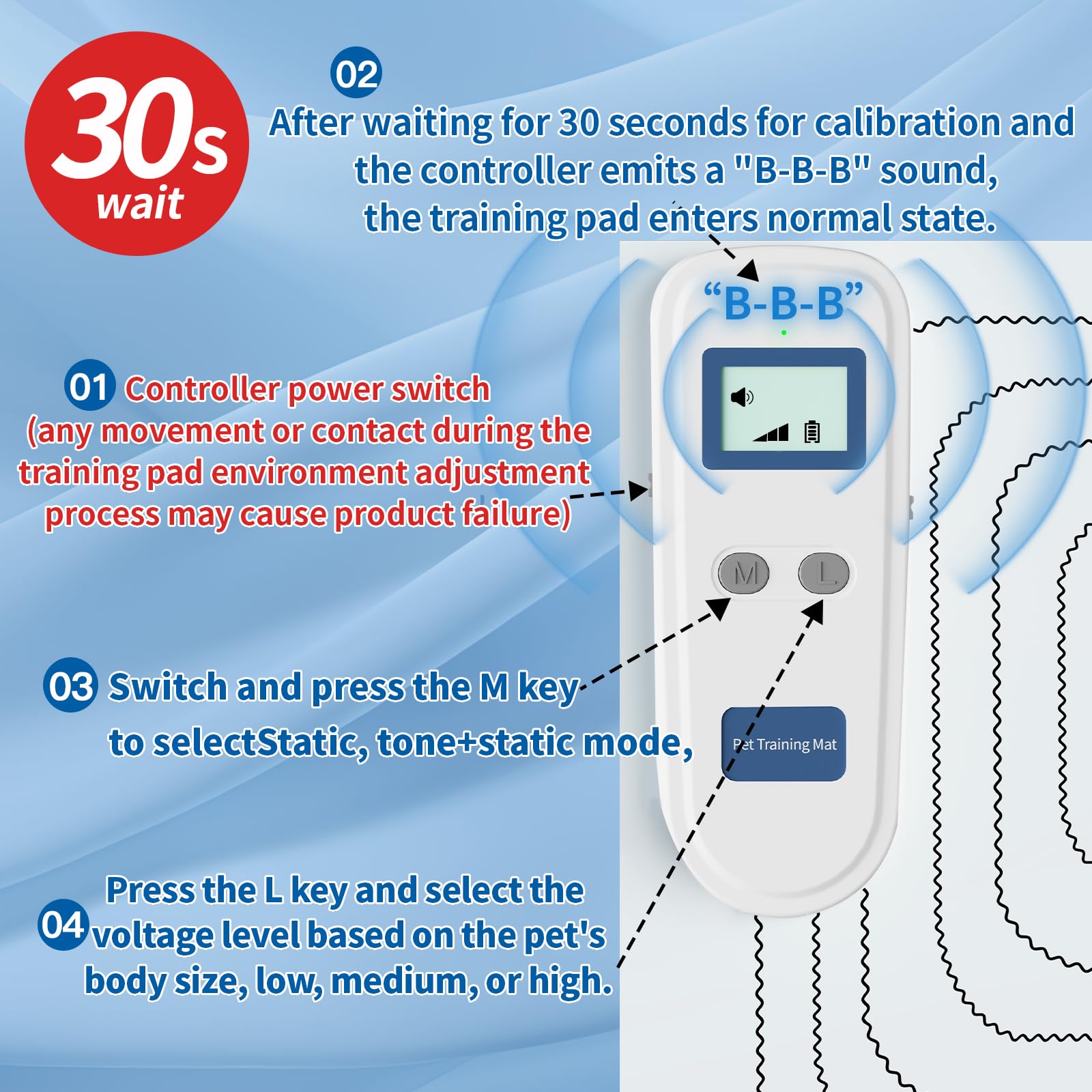 Redmogo Scat Mat Electric Indoor Pet Training Mat Suitable For Dogs And Cats Repellent Can Keep Pets Away, Rechargeable Shock-Ab