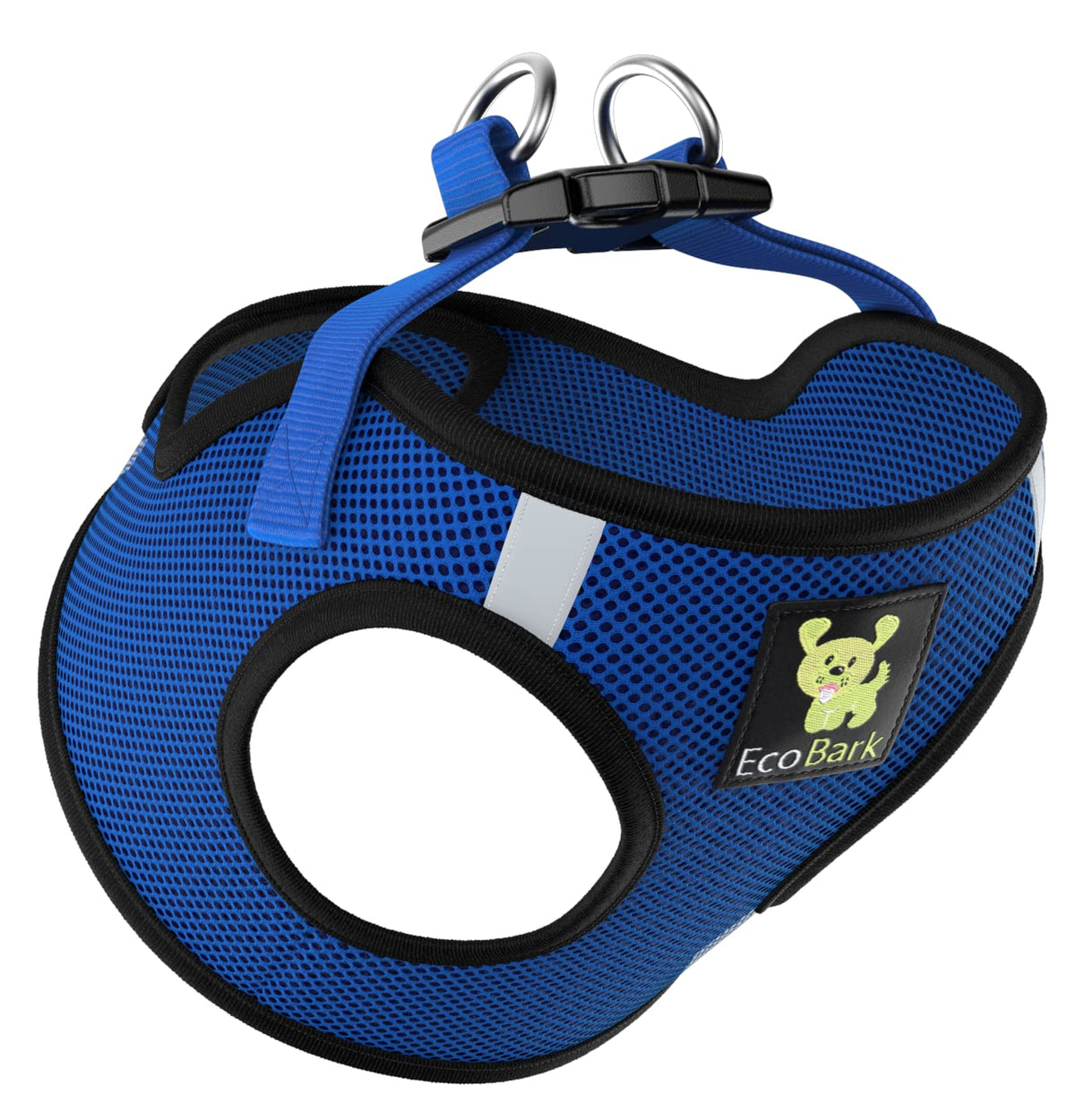 Ecobark Step In Dog Harness - Reflective Soft Luxurious Mesh Dog Harnesses For Xxs, Xs, Small, And Medium Dogs - Eco-Friendly Comfort Secure Halter No Pull Adjustable Pet Vest (Royal Blue, Xs)