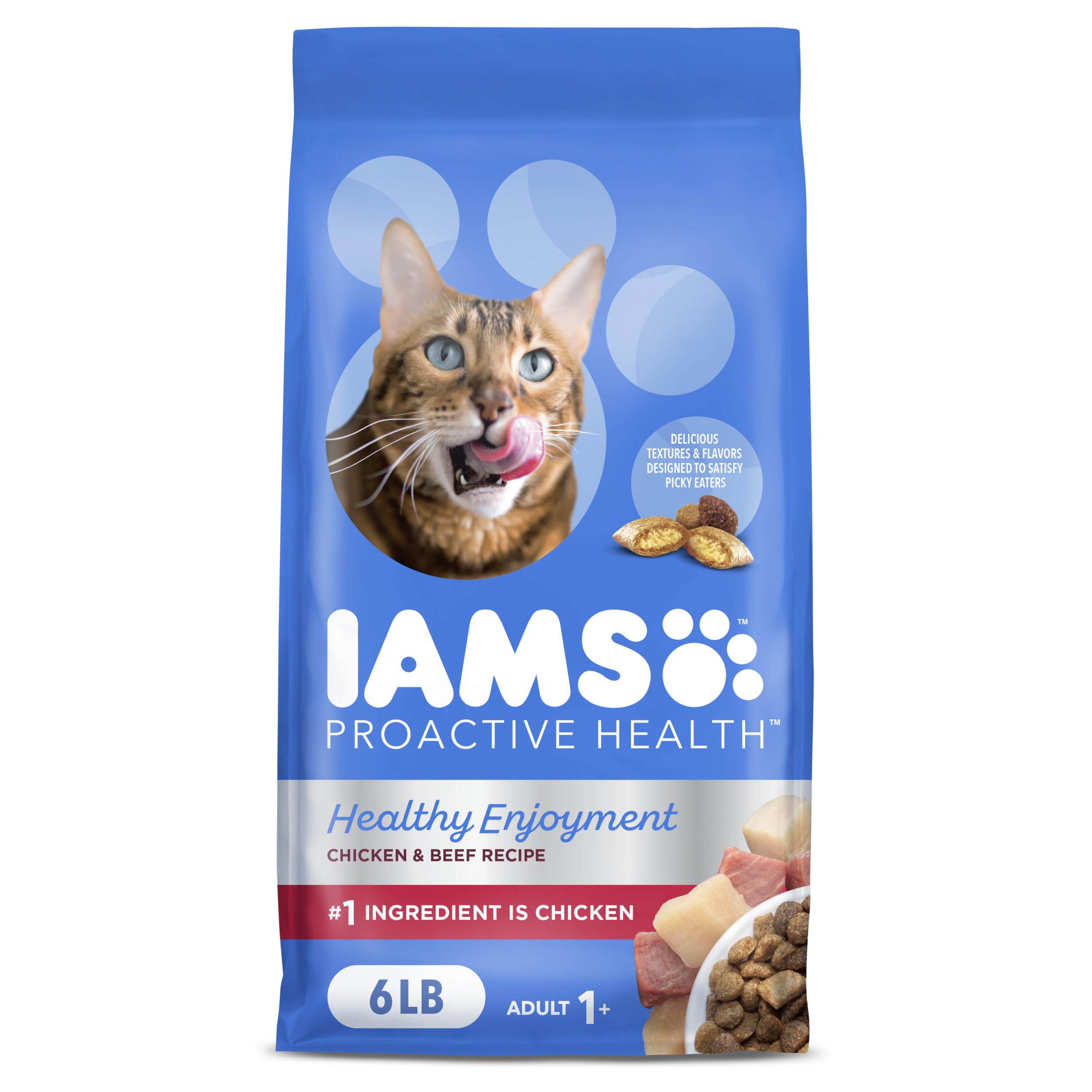 Iams Healthy Enjoyment Dry Cat Food Chicken & Beef Recipe, 6 lb. Bag