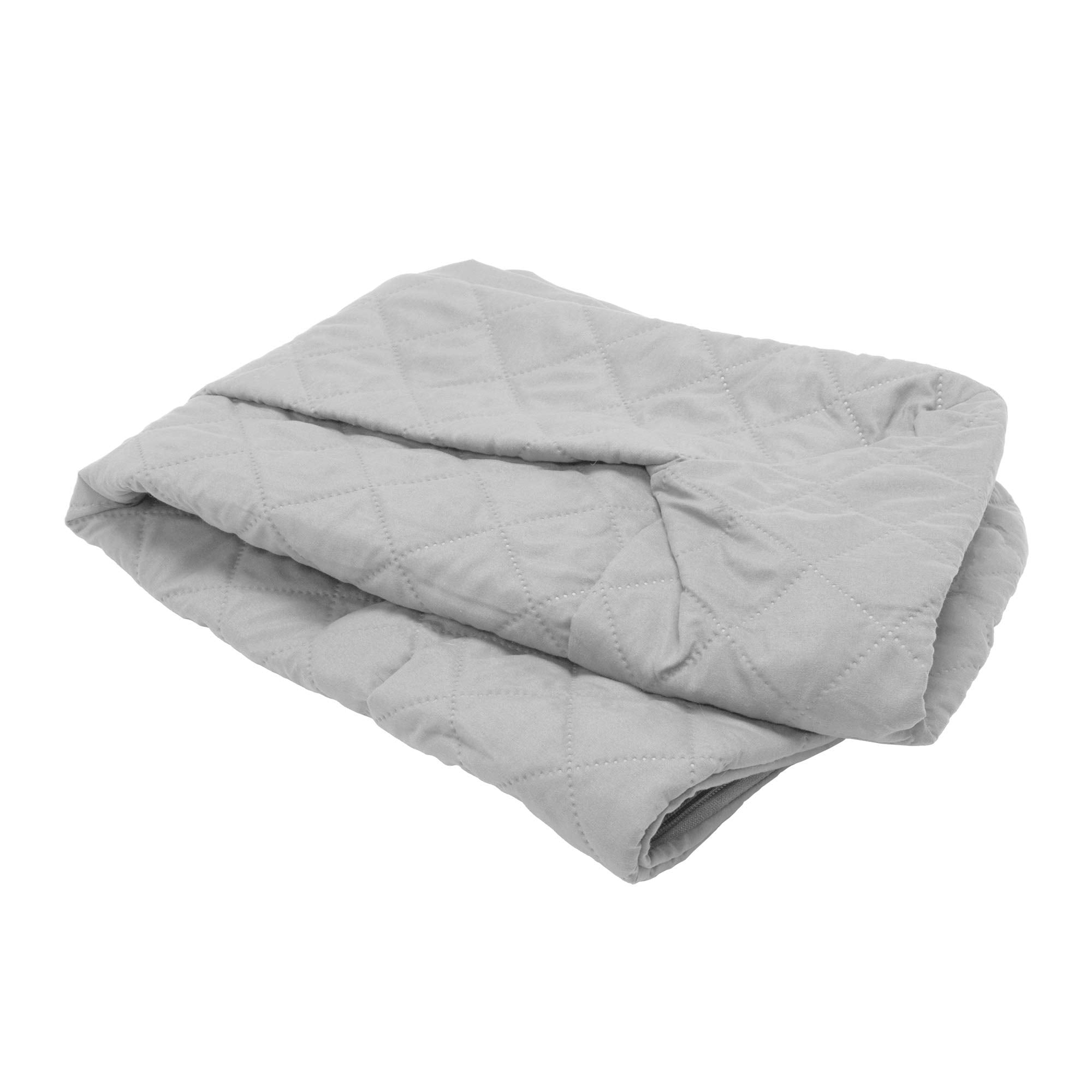 Furhaven Replacement Dog Bed Cover Quilted Sofa-Style, Machine Washable - Silver Gray, Large