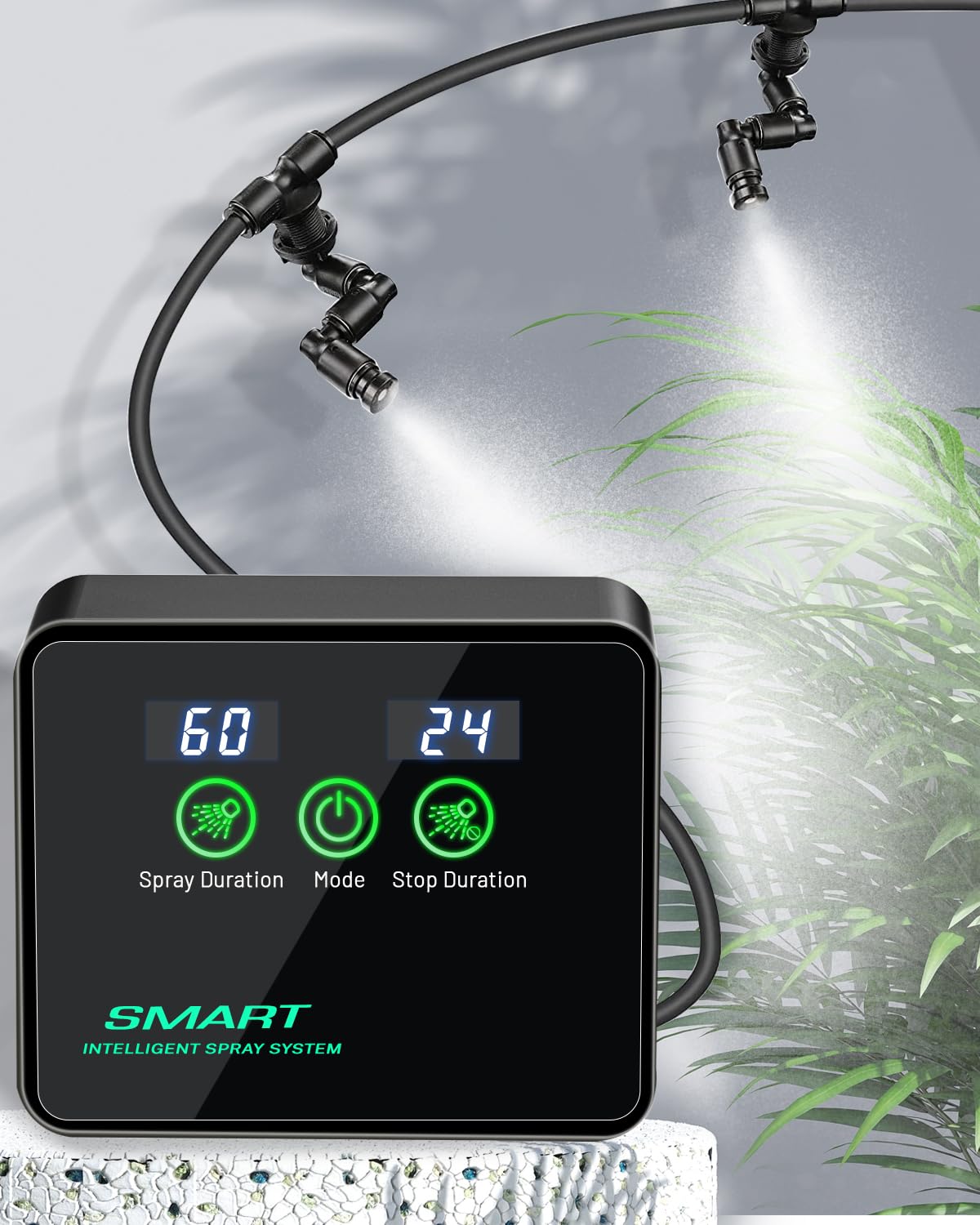 Ycxydr Reptile Humidifier Smart Misting System, 360? Adjustable Nozzles, Touch 1st Gen, Polyresin, Automatic with Timer