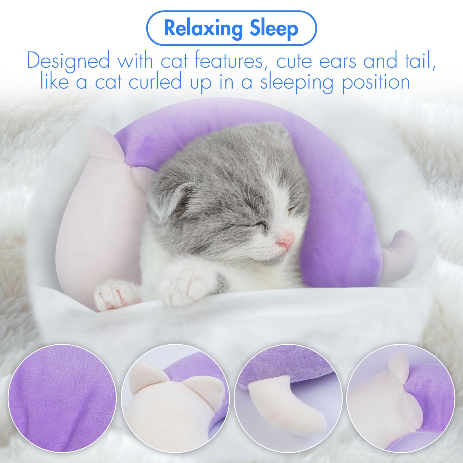 Morvigive Dog Pillow,Pet Cat Pillow,Dog Pillows For Small Dogs,Dog Neck Pillow,Soft Kitten Pillow,Machine Washable Dog U-Shaped
