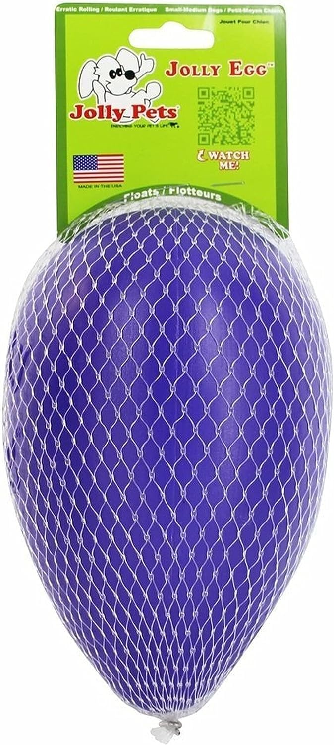 Jolly Pets Jolly Egg Plastic Dog Chew Toy 8 Inch Purple