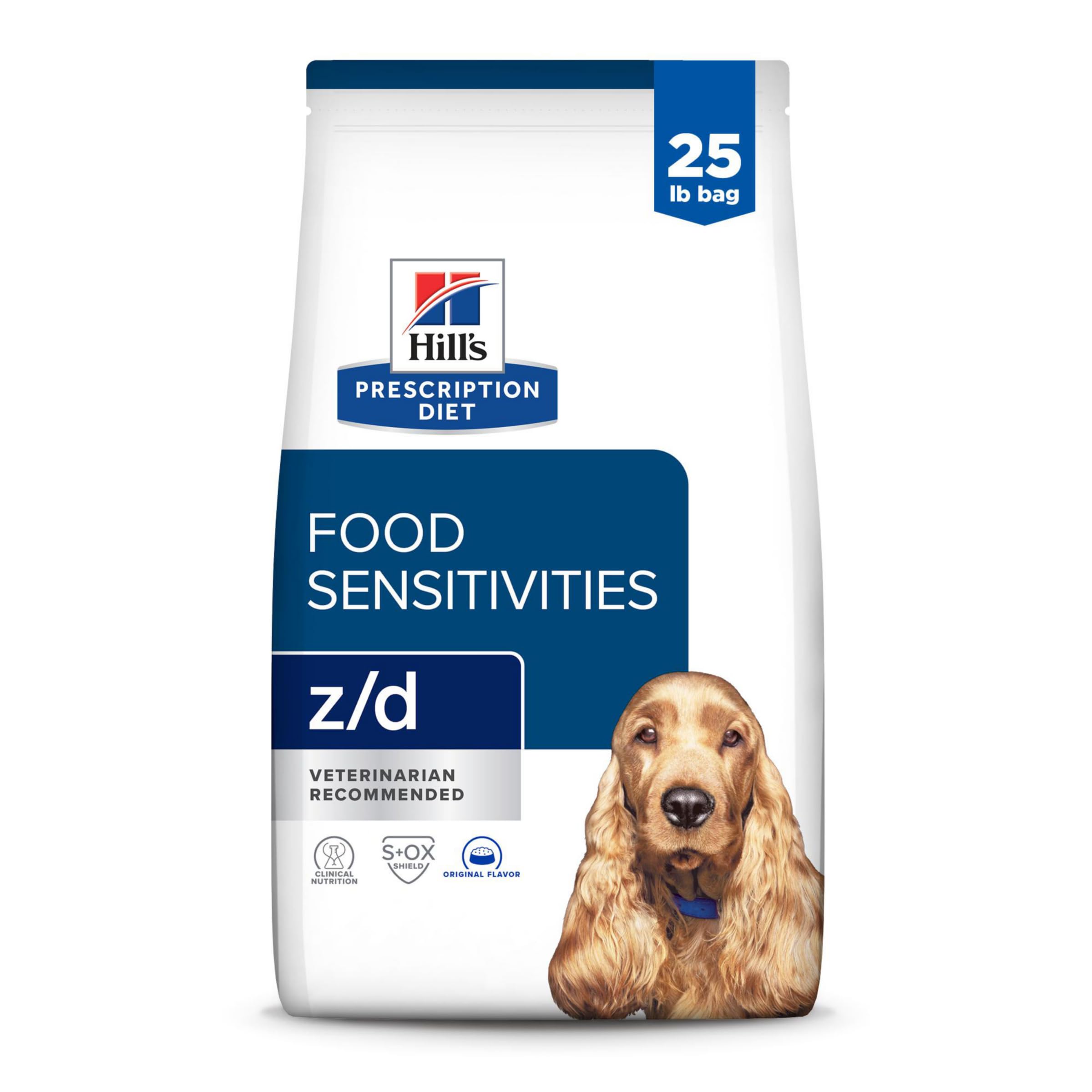 Hills Prescription Diet z/d Skin/Food Sensitivities Hydrolyzed Dry Dog Food, Veterinary Diet, 25 lb. Bag